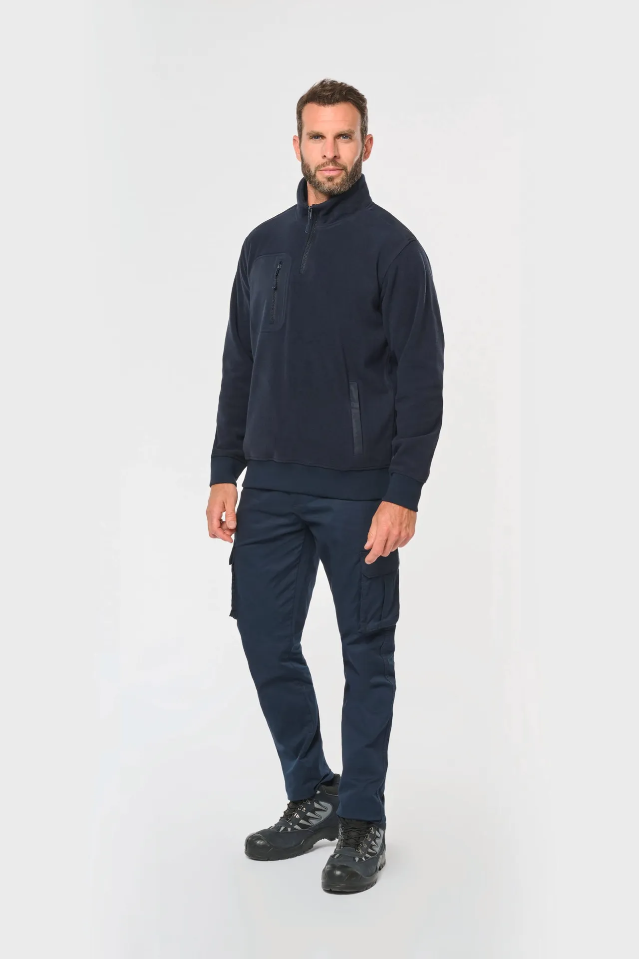 Umweltfreundlicher Fleecepullover mit Reißverschlusskragen, Unisex