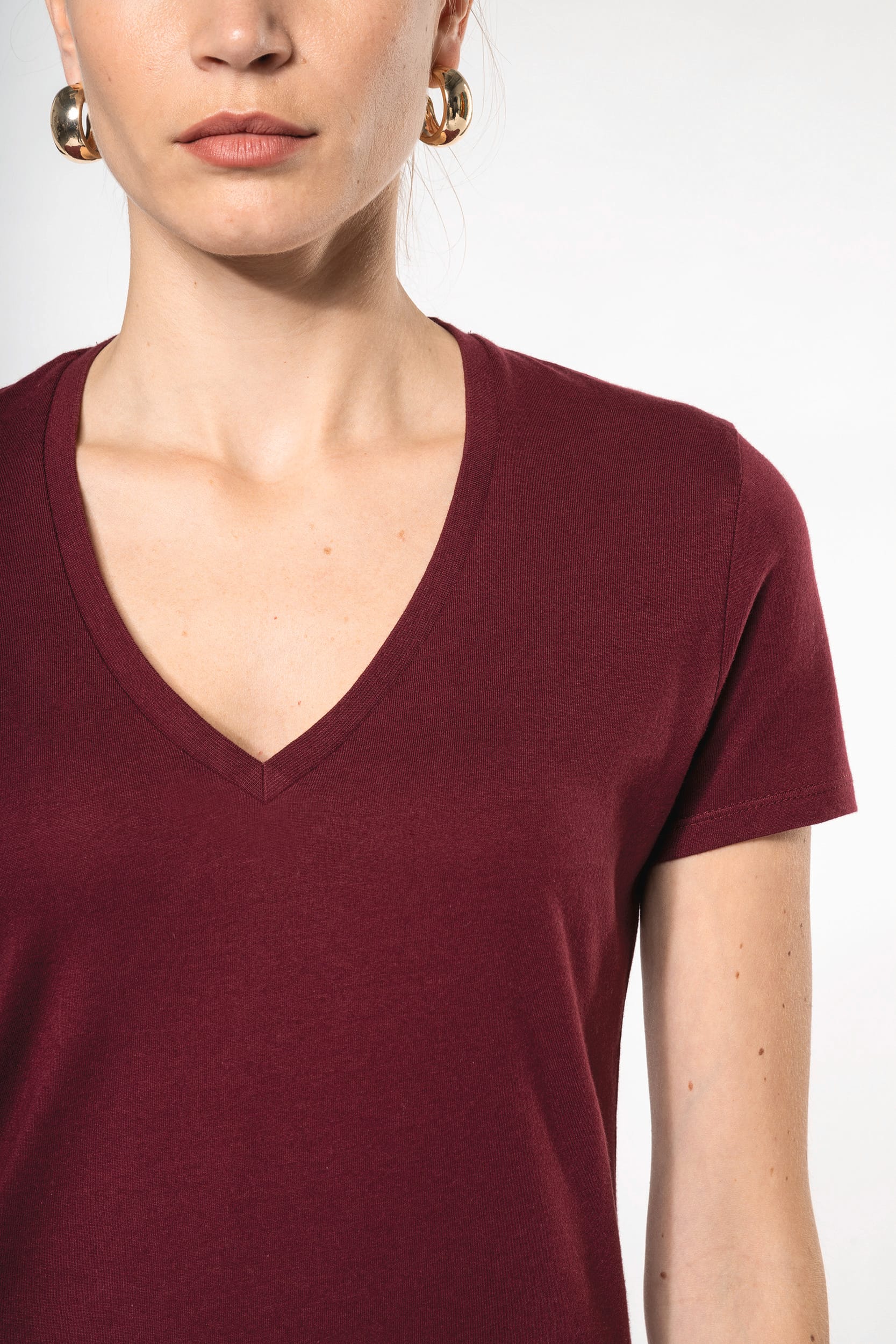 Damen-T-Shirt BIO150 IC mit V-Ausschnitt