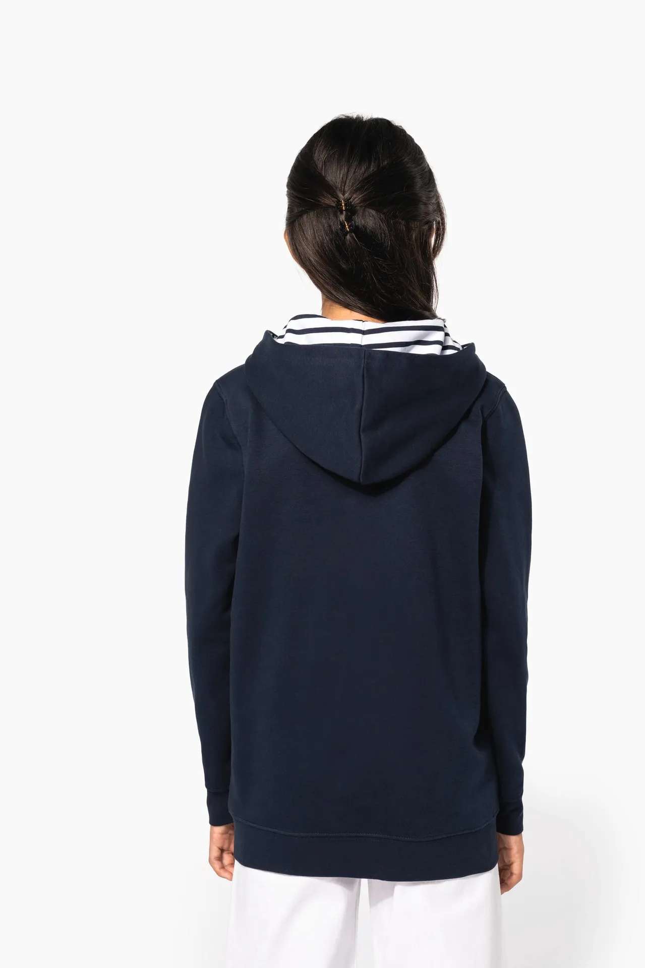 Kapuzensweatshirt mit kontrastfarbener Kapuze und Motiven für Kinder