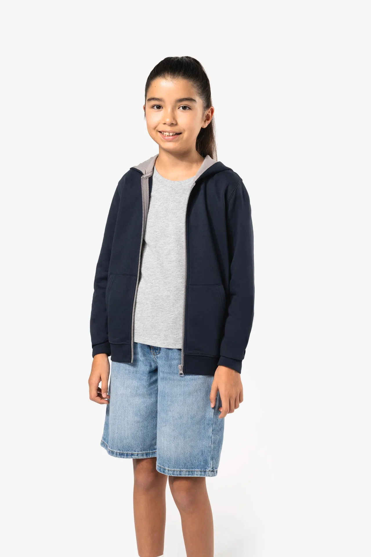 Kinder KAPUZENSWEATSHIRT mit Reißverschluss