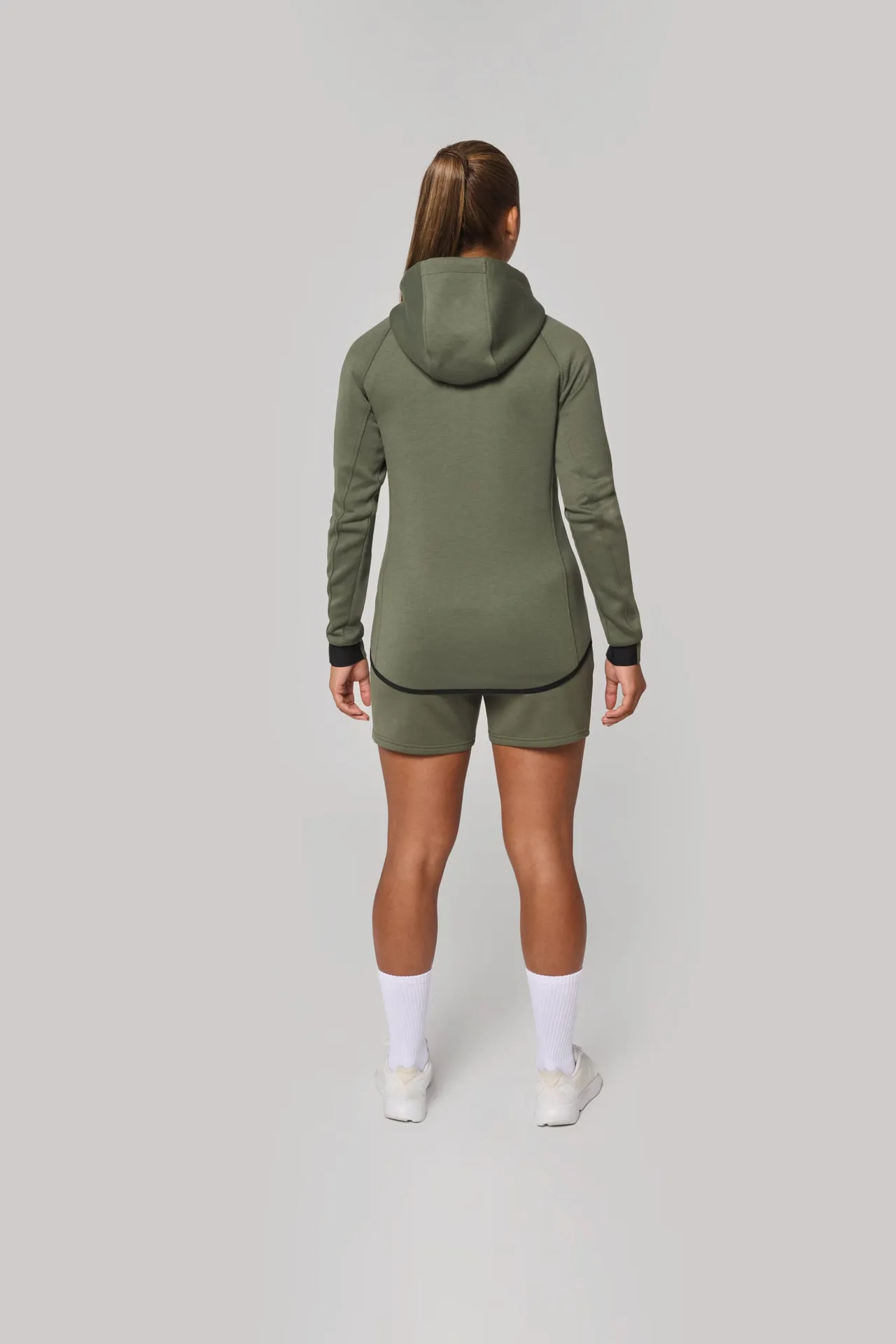 Damen-Funktions- performance Kapuzenjacke