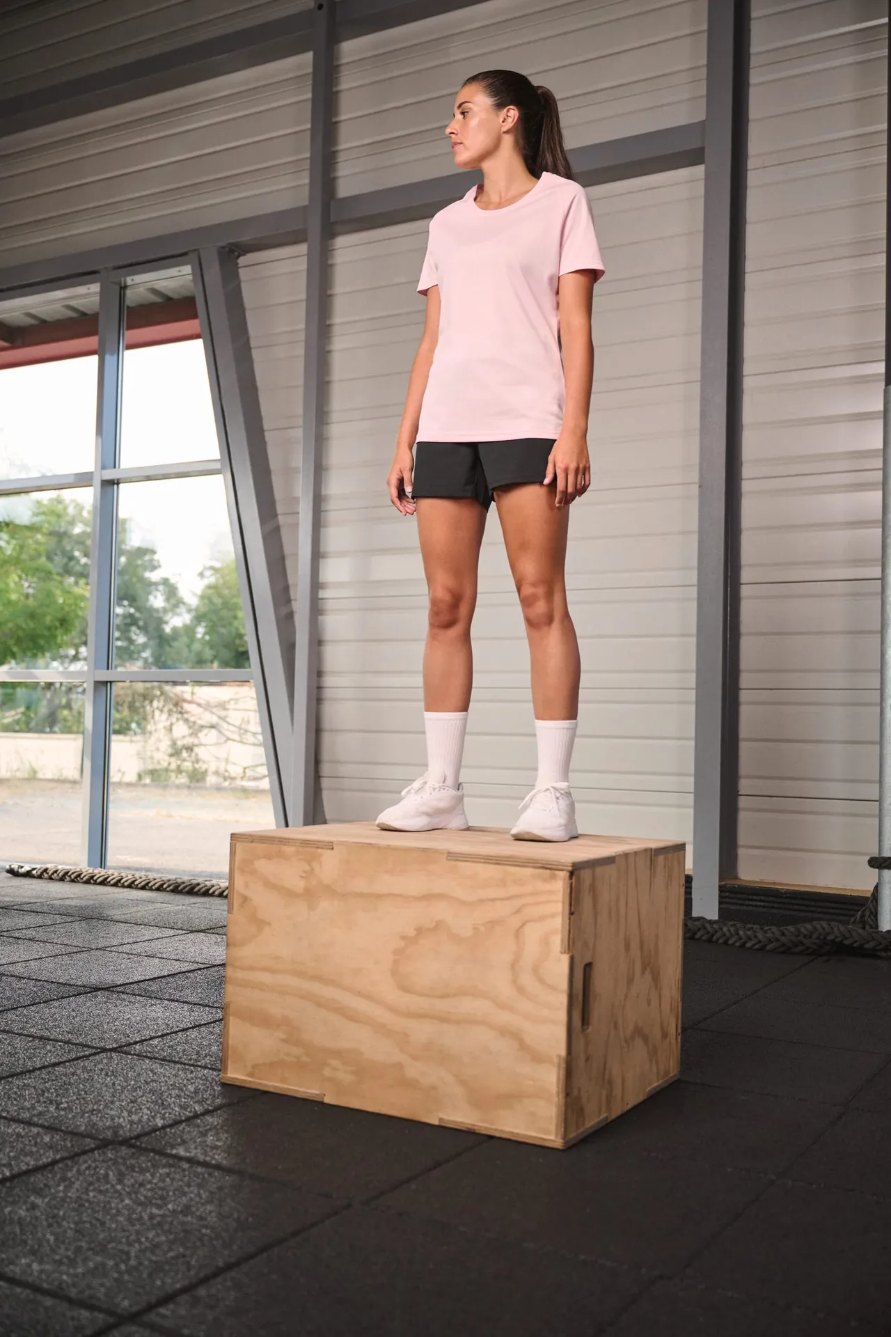 Damen Basic Sport Funktionsshirt Kurzarm