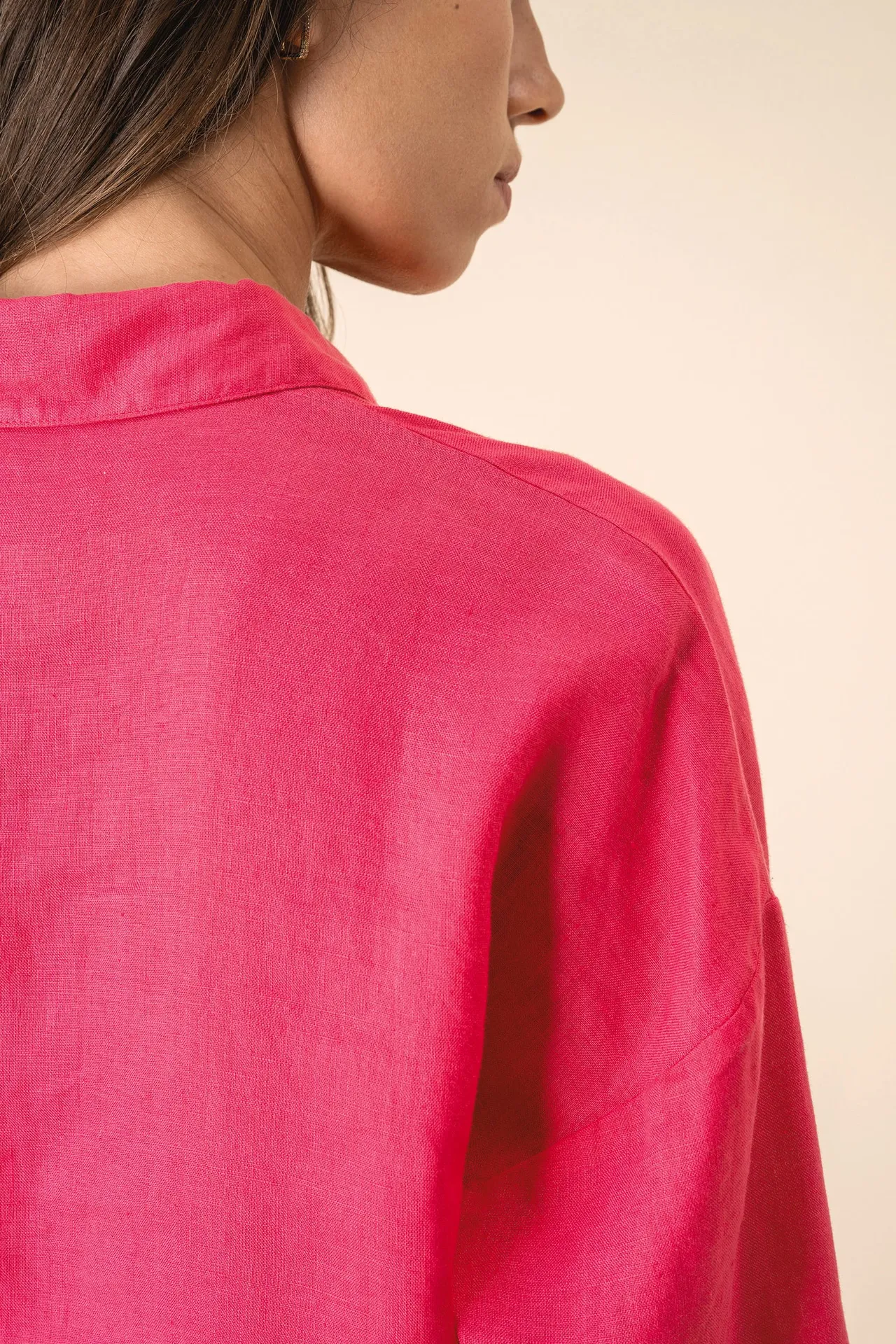 Oversize-Leinenhemd für Damen