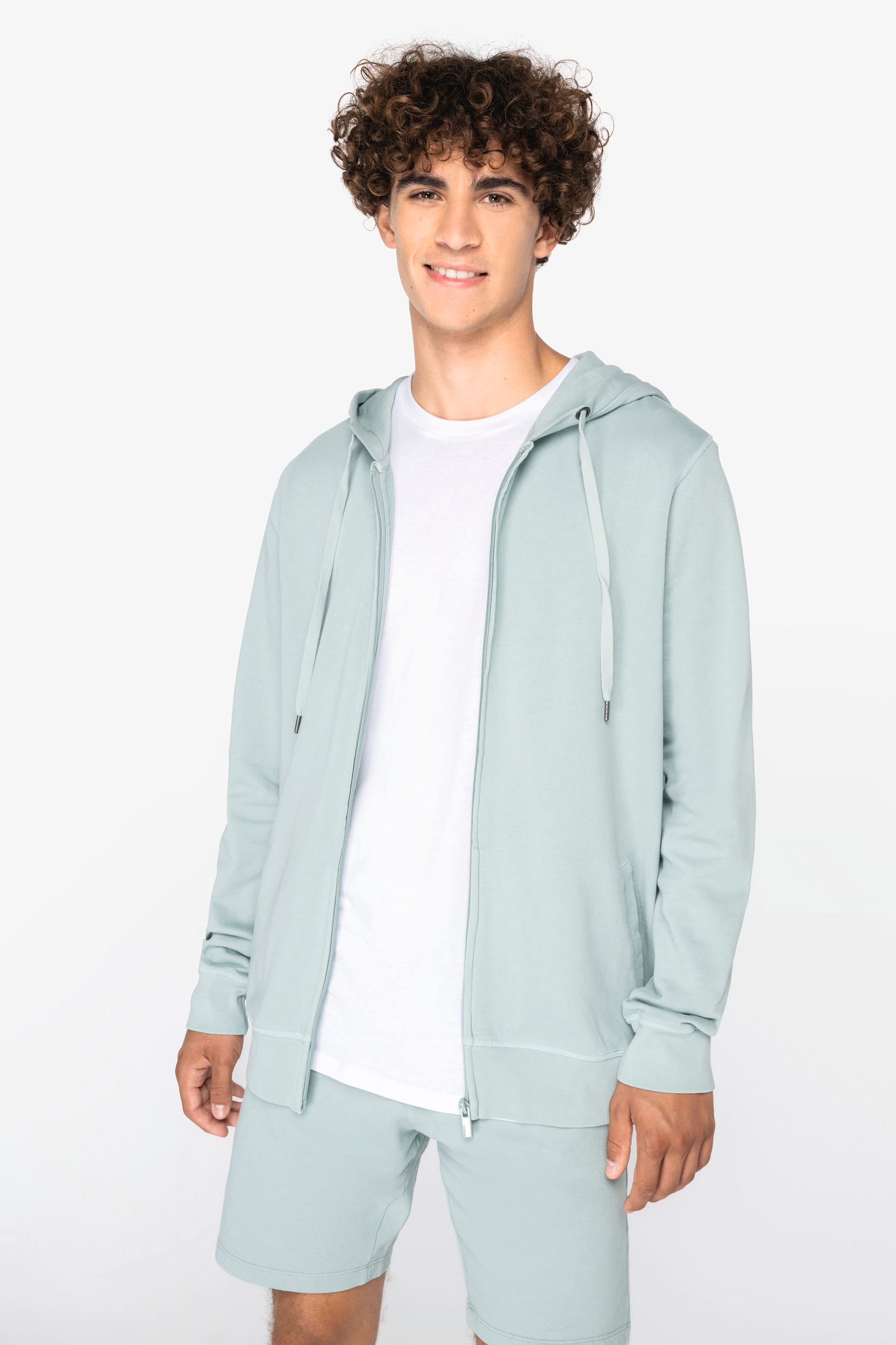 Umweltfreundliches Unisex-Kapuzensweatshirt aus French Terry mit Reißverschluss