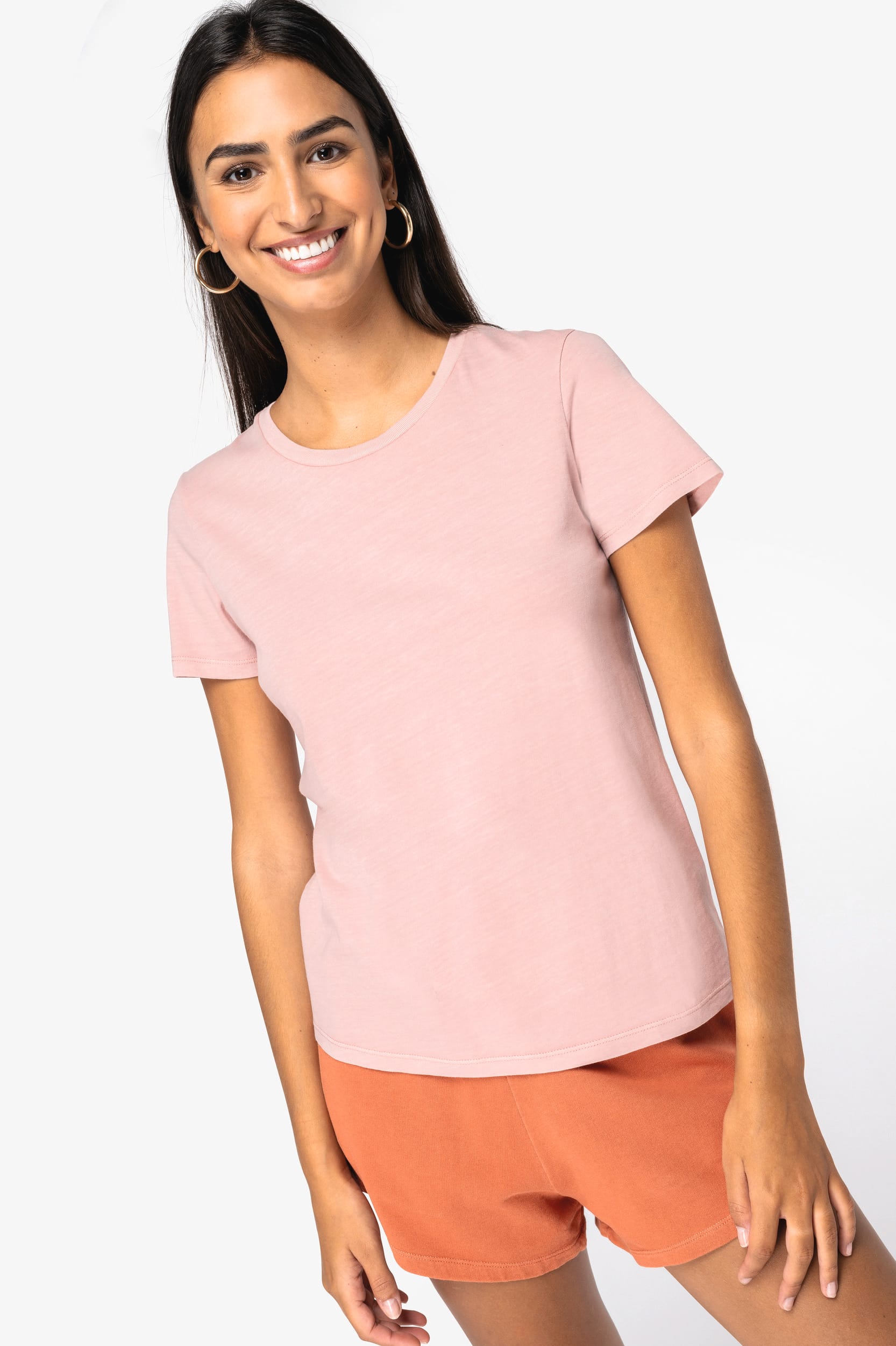 Umweltfreundliches ausgewaschenes Damen-T-Shirt