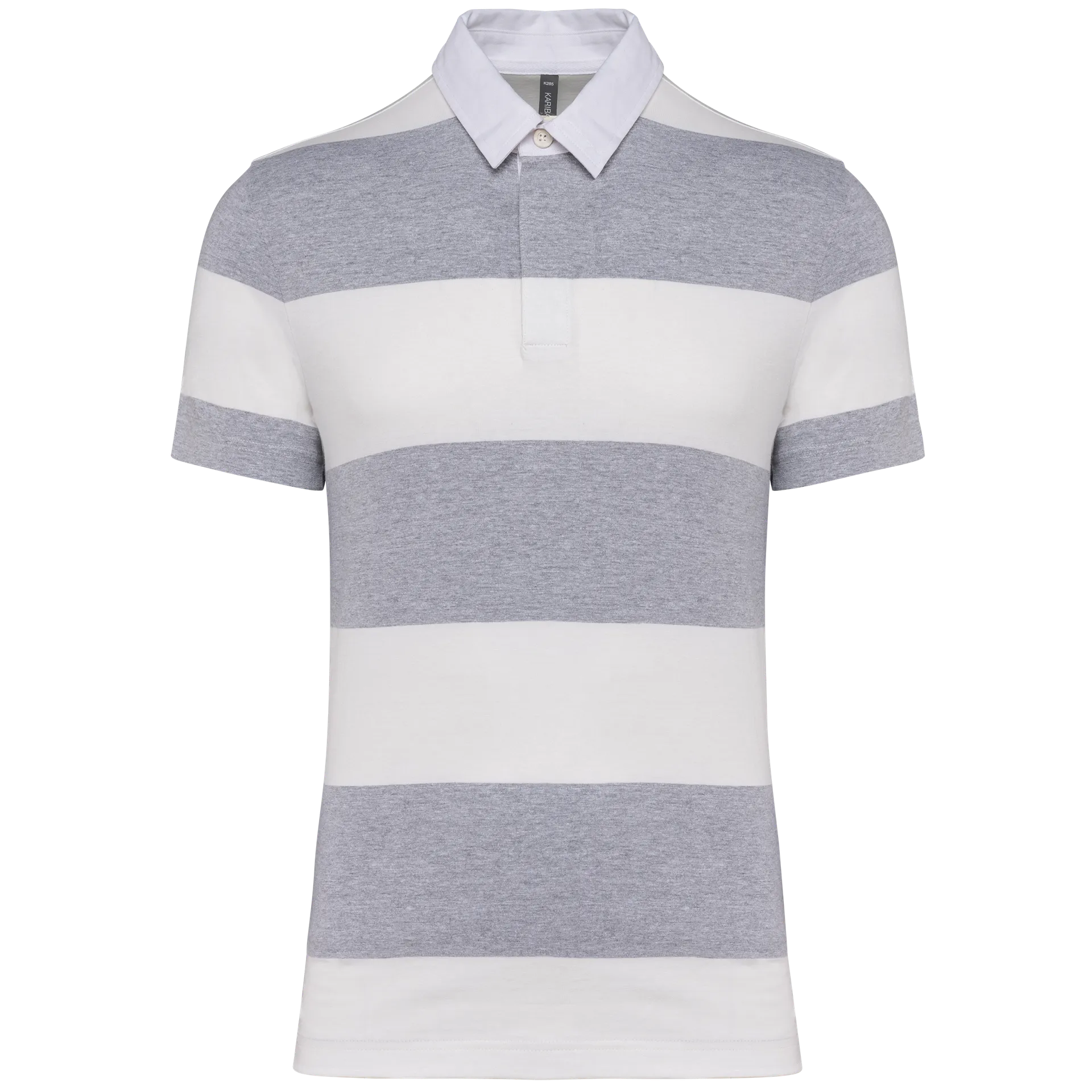 Gestreiftes Polohemd mit kurzen Ärmeln, Unisex