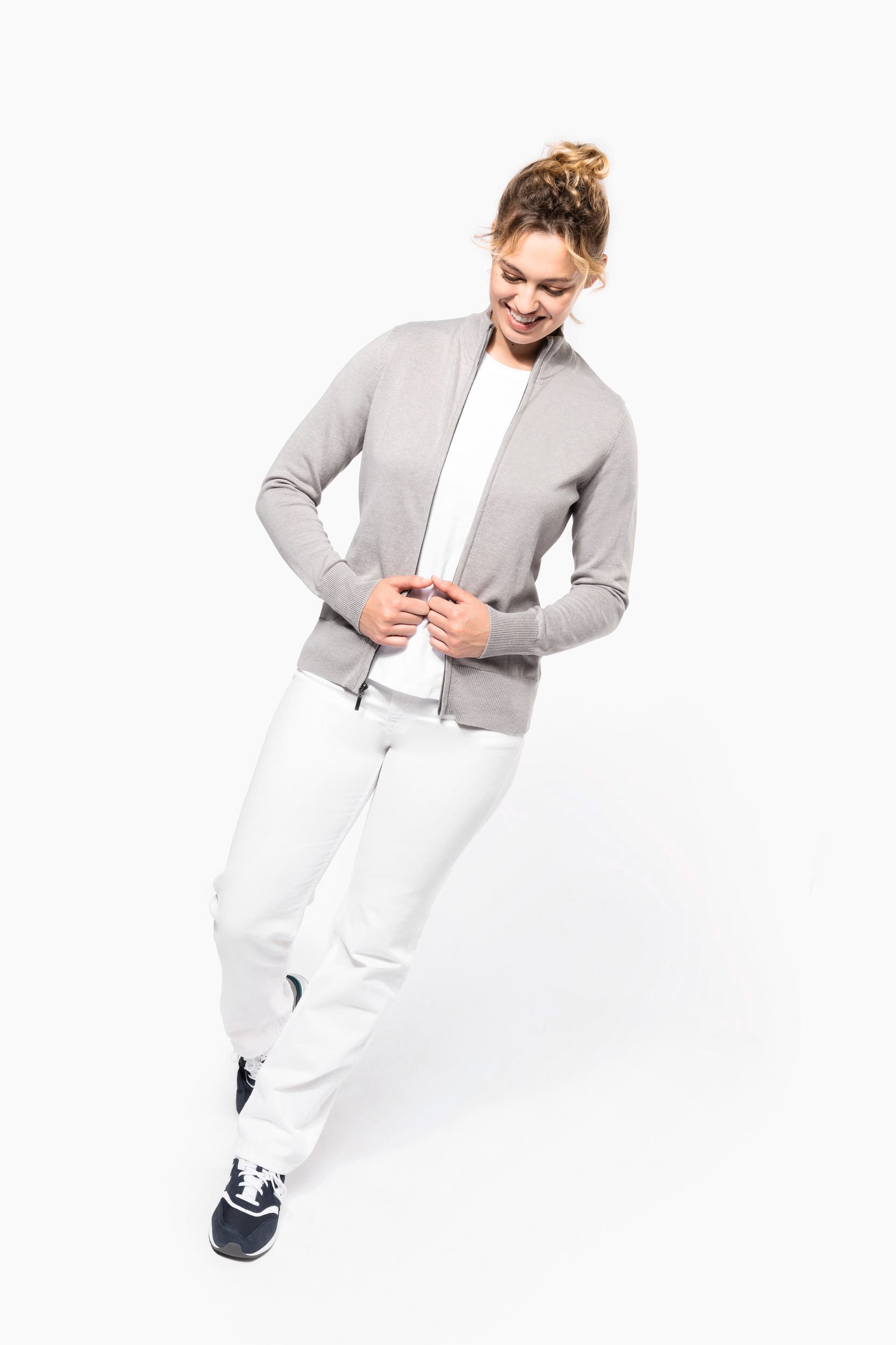 Damen Cardigan mit Reißverschluss