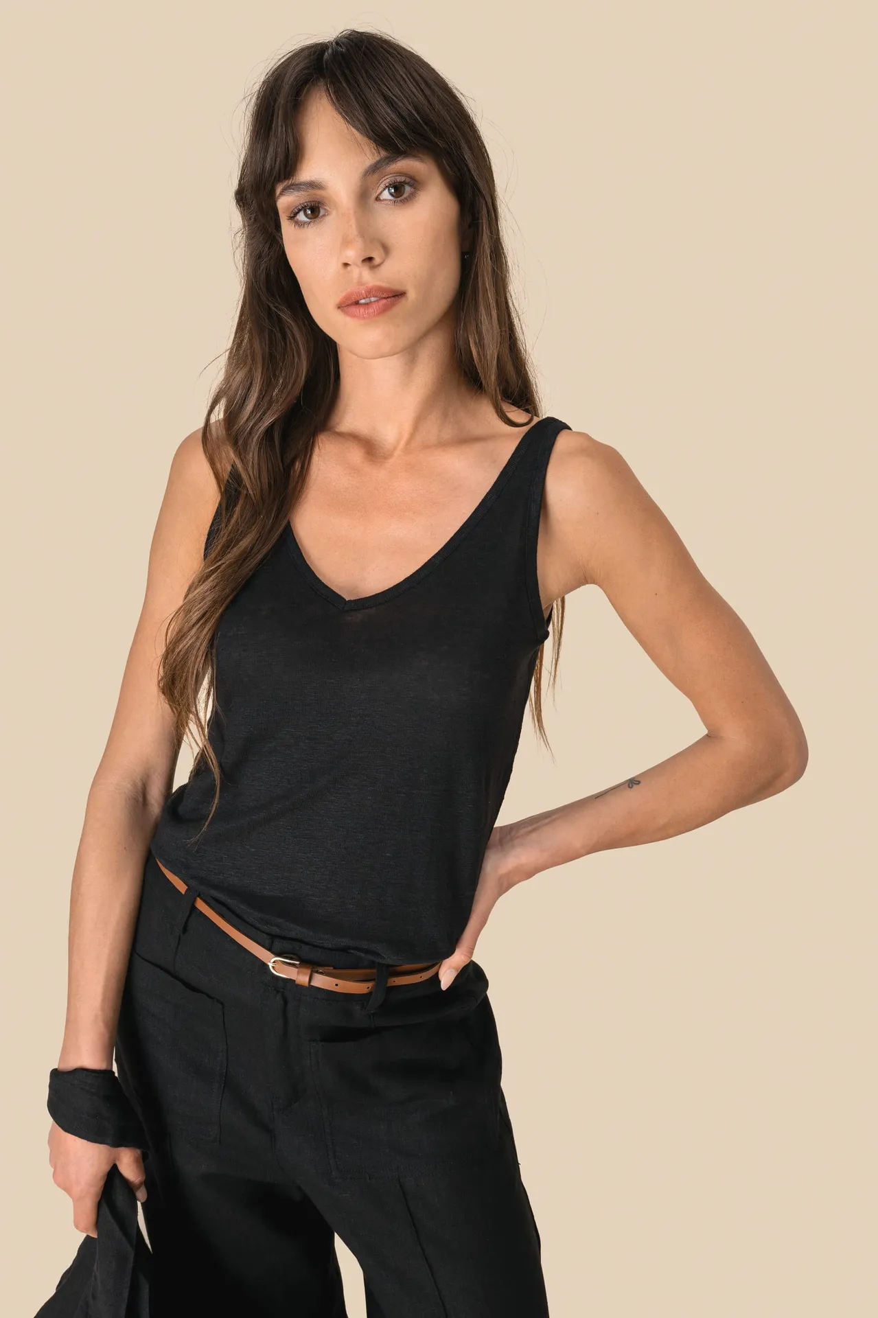 Achselhemd aus Leinen für Damen