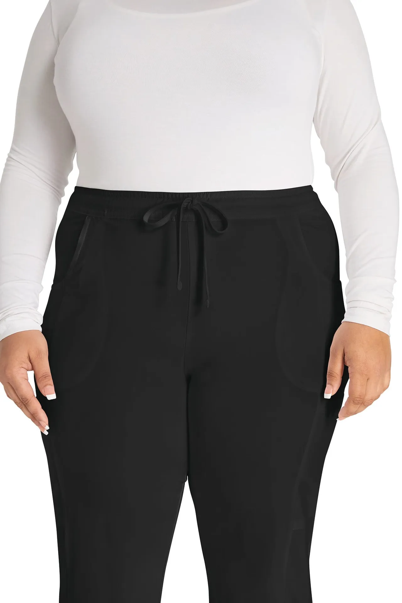 Damenhose mit mittlerem Bund und Kordelzug