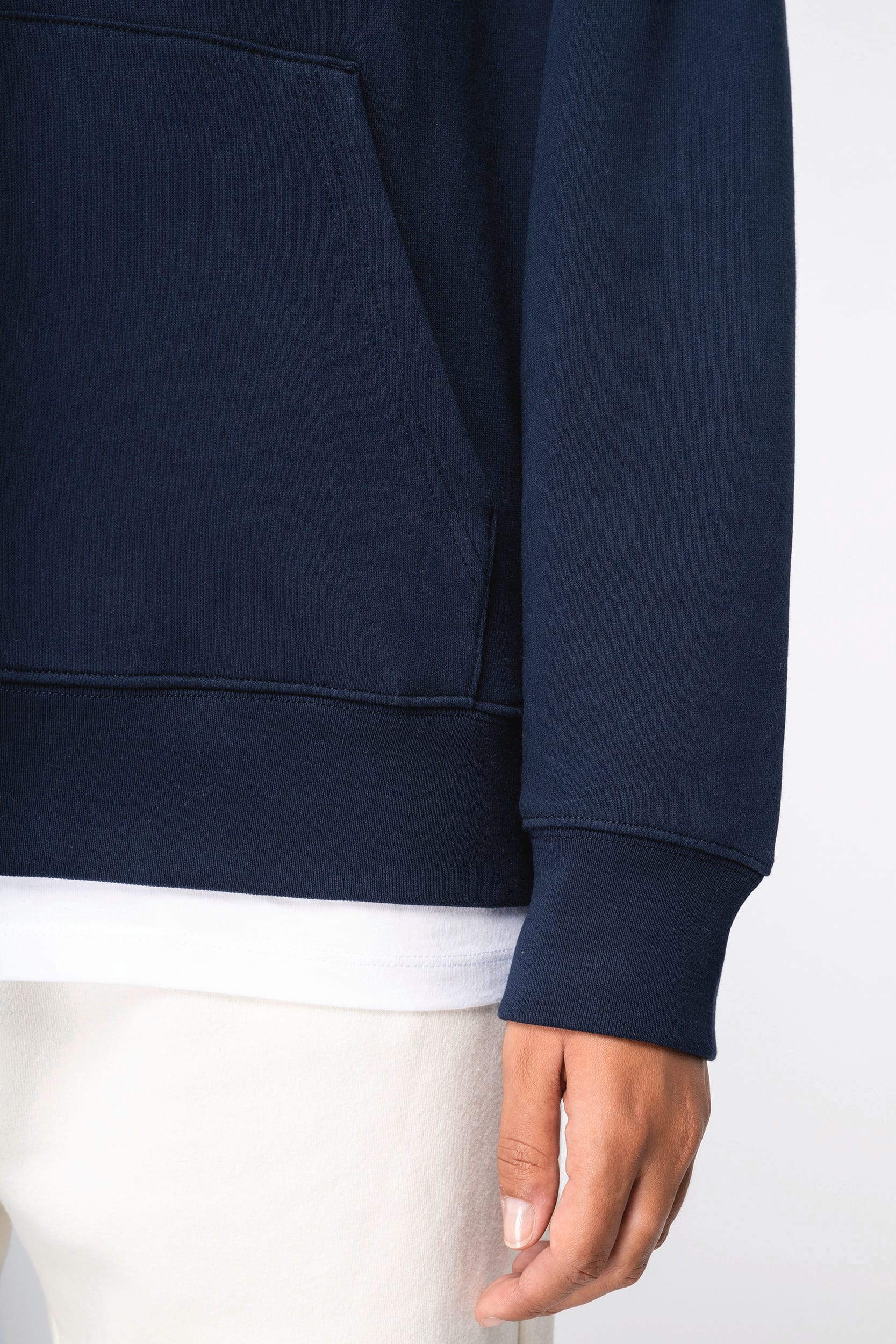 Umweltfreundliches Unisex Kapuzen-Sweatshirt mit hängenden Schultern aus gebürstetem Molton