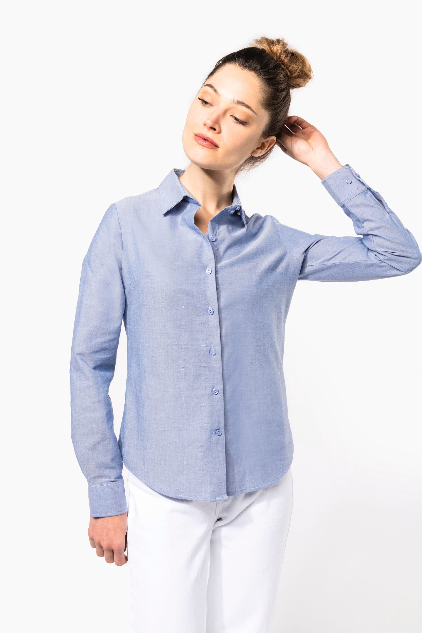 Damen Oxfordbluse Langarm