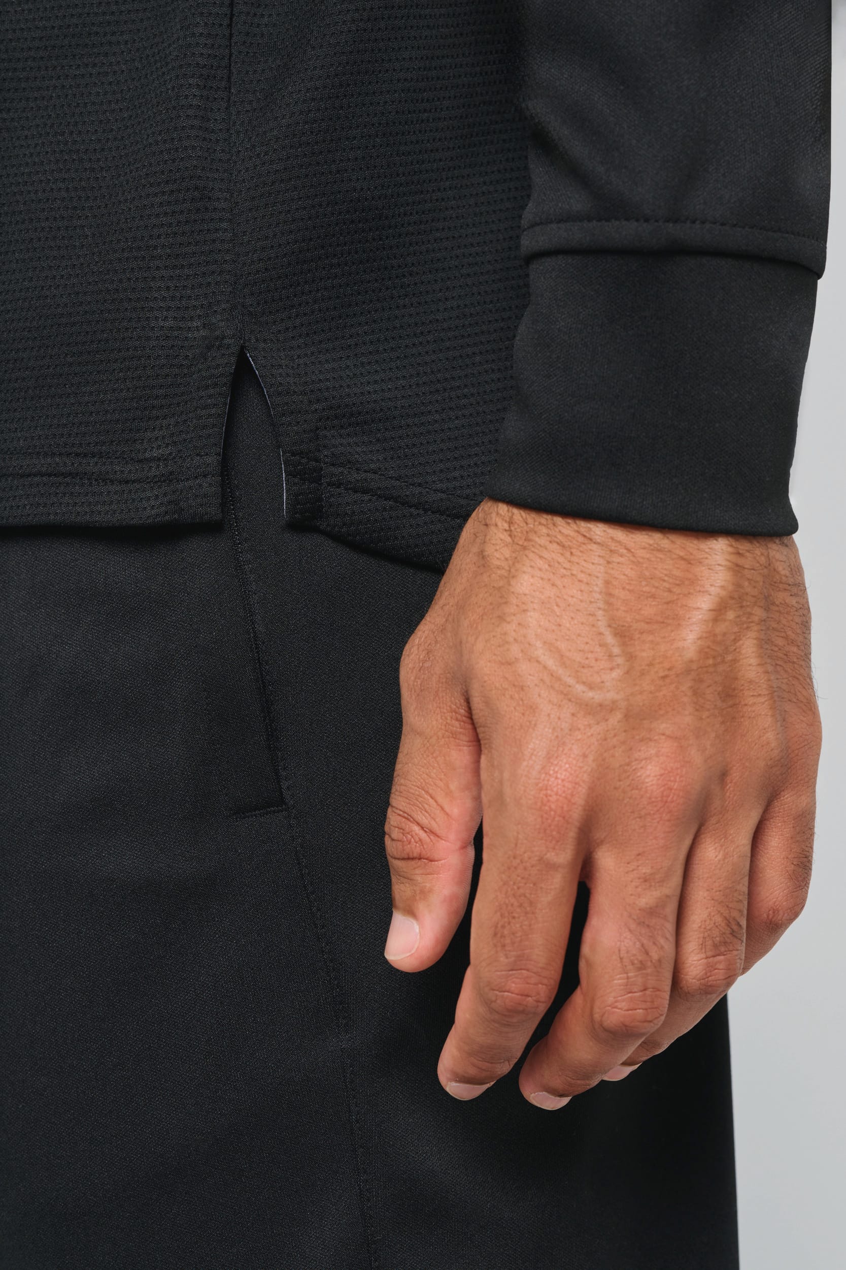 Unisex Trainings-Sweatshirt mit 1/4 Reißverschluss