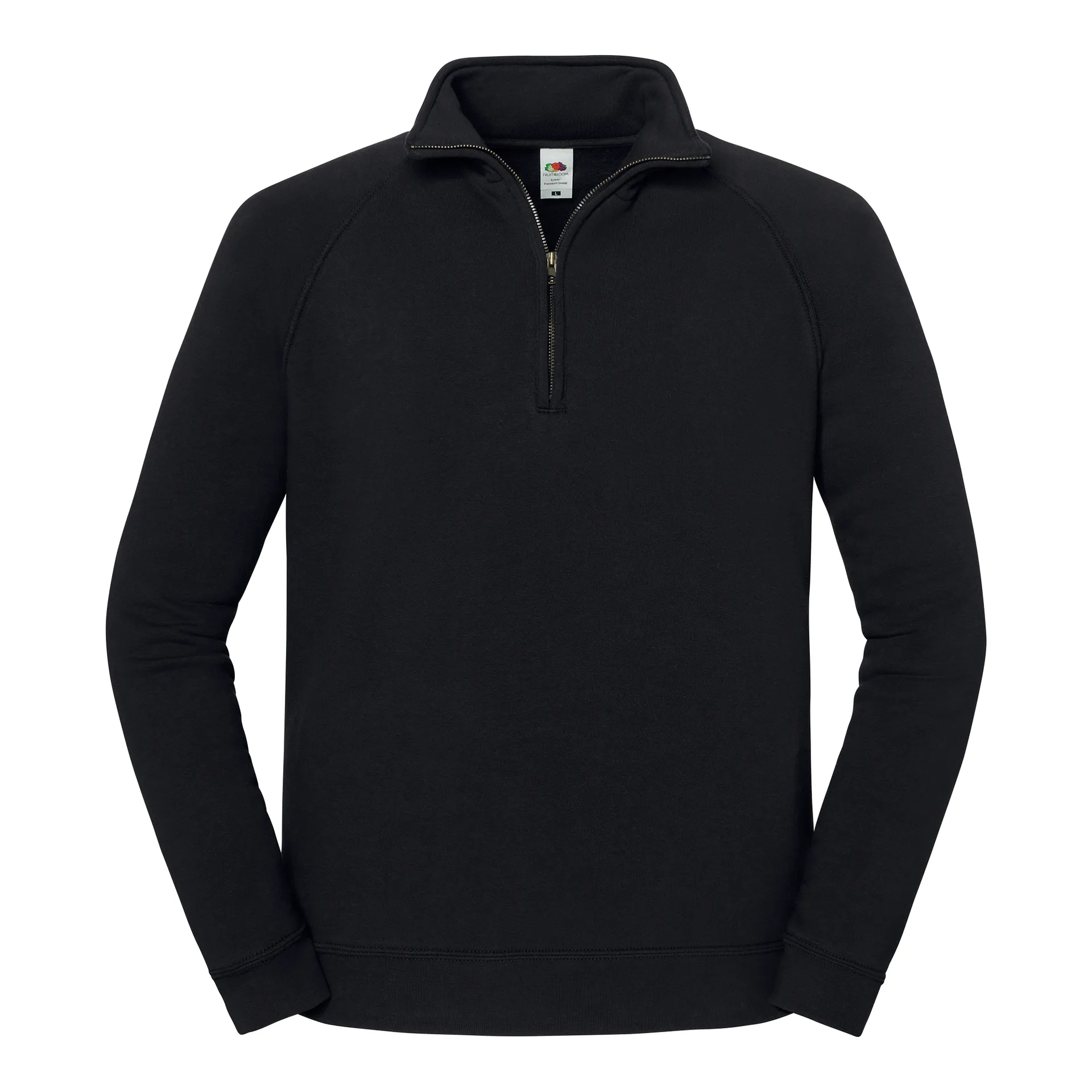 Iconic Premium Herren-Sweatshirt mit Reißverschluss-Stehkragen