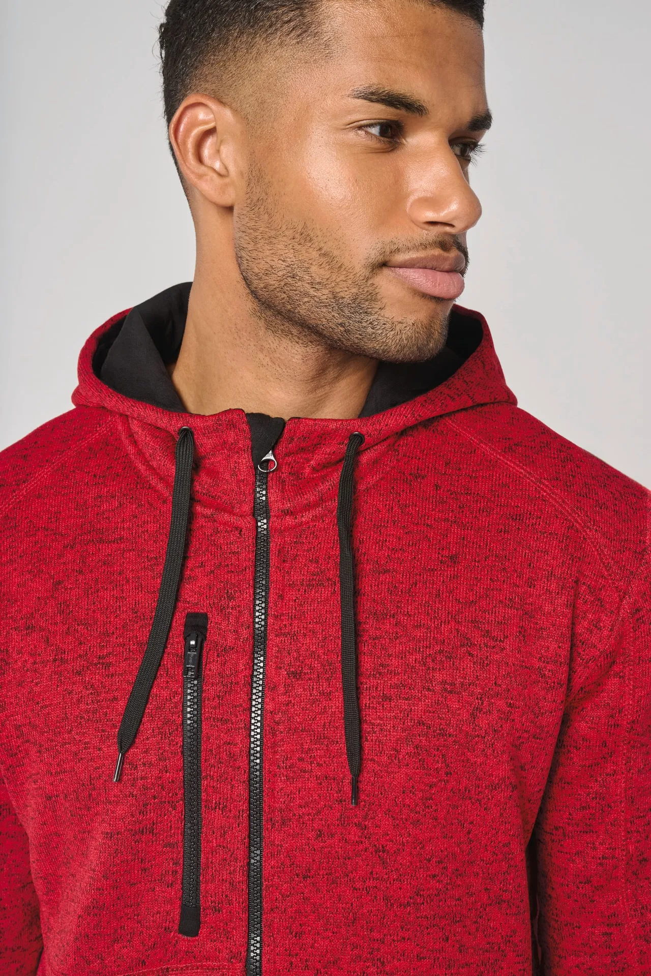 Herren-Hoodie aus Chiné