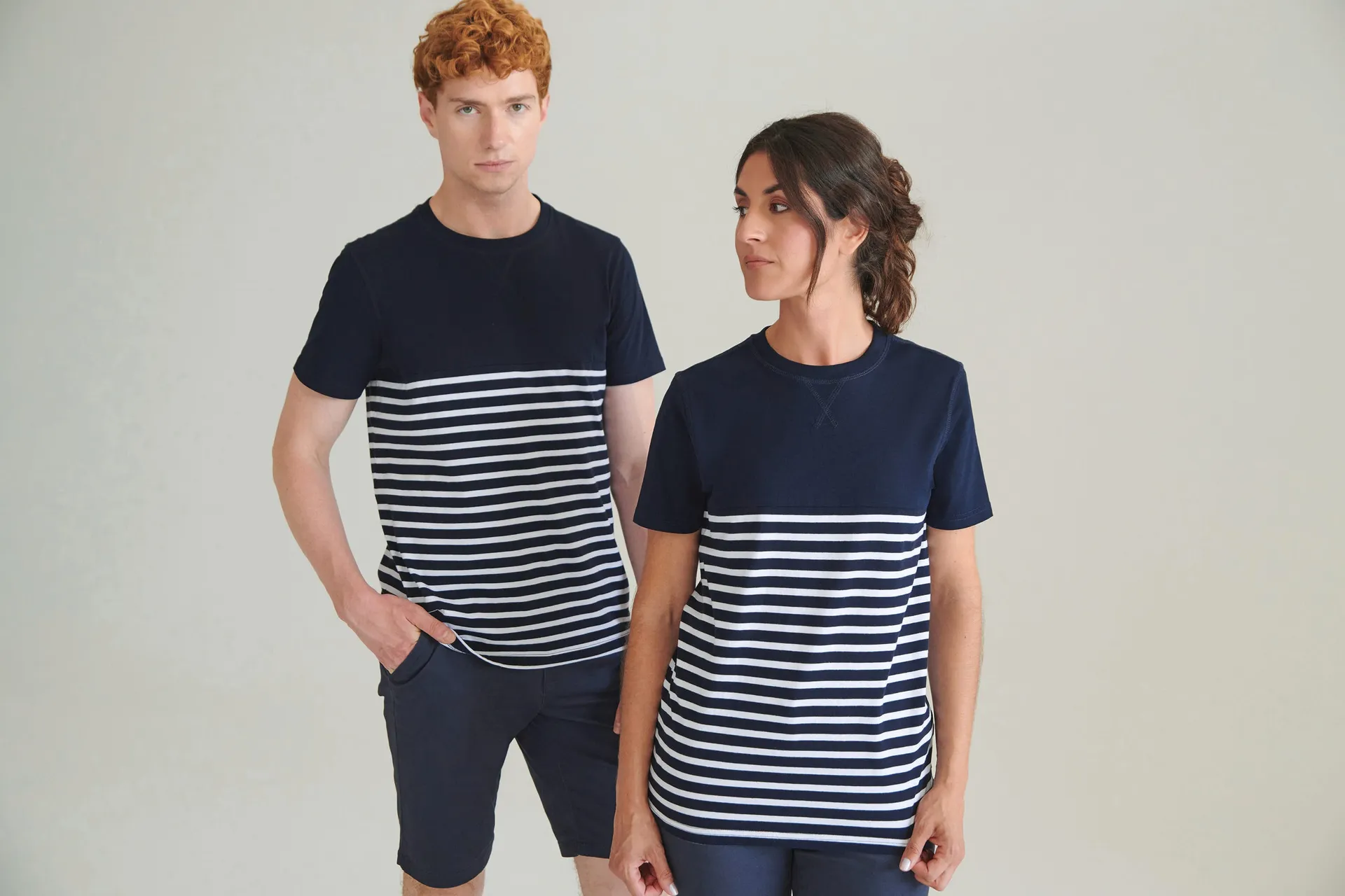 Breton t-shirt, kurzärmelig