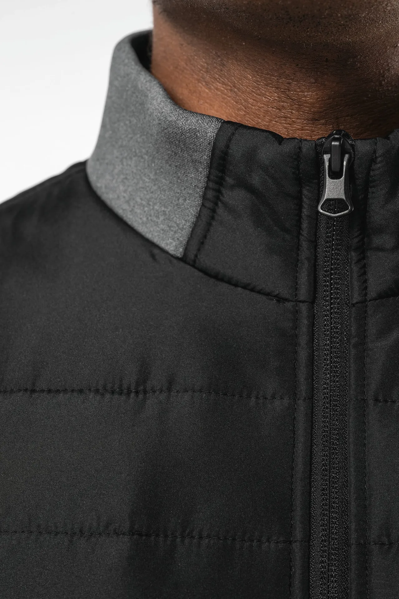 Jacke aus zwei Materialien für Herren