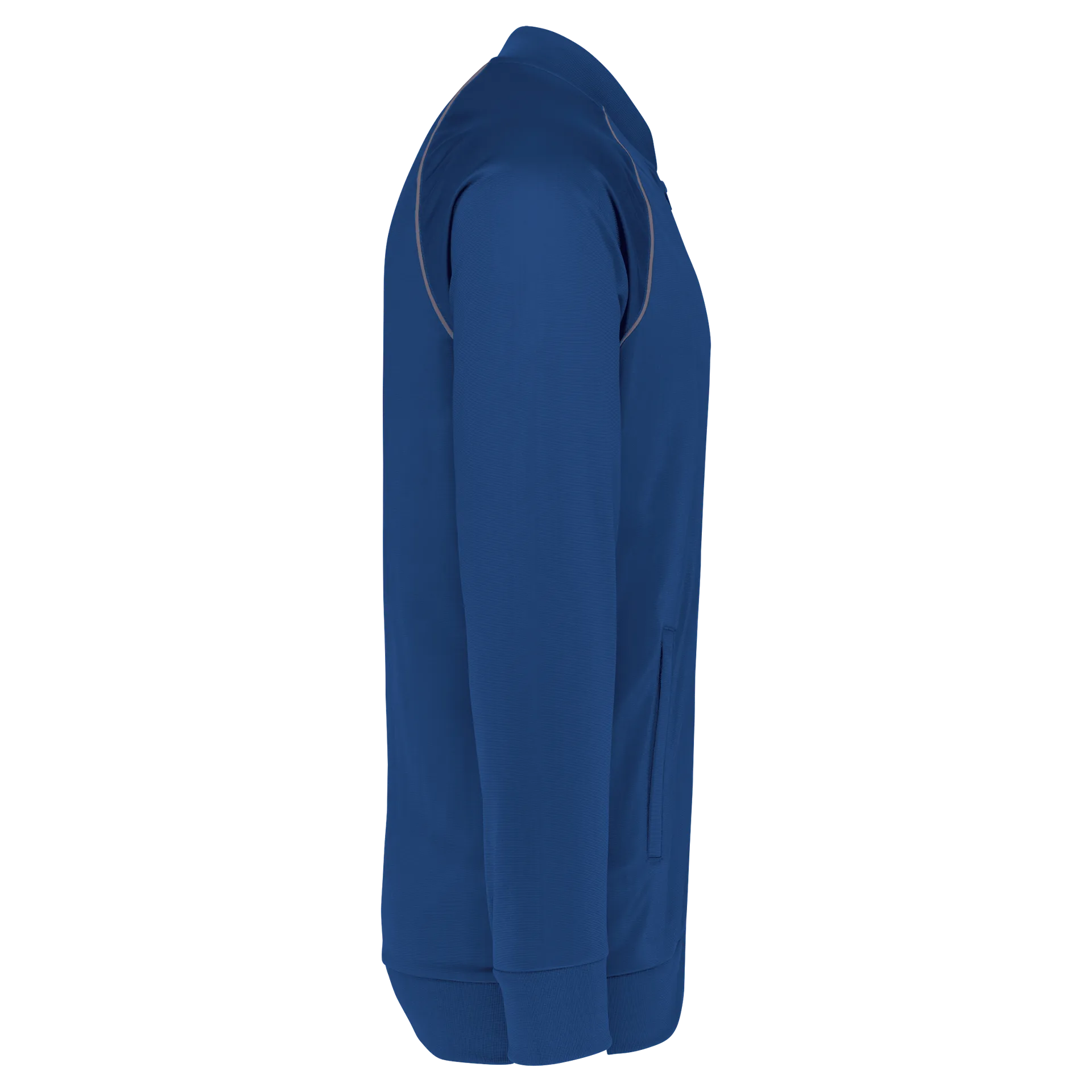 Unisex-Trainingsjacke mit Reißverschluss und Paspel