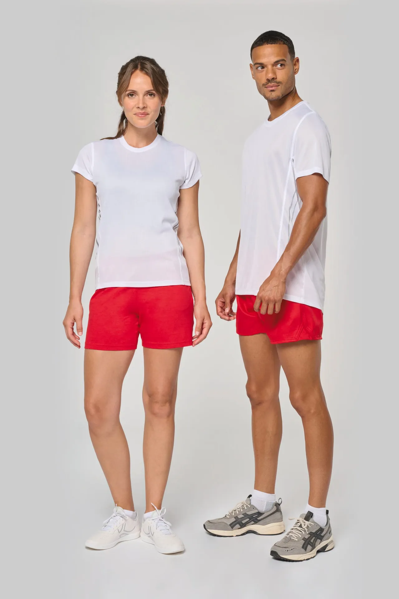 Damen Kurzarm Sport-T-Shirt. Bi-Material