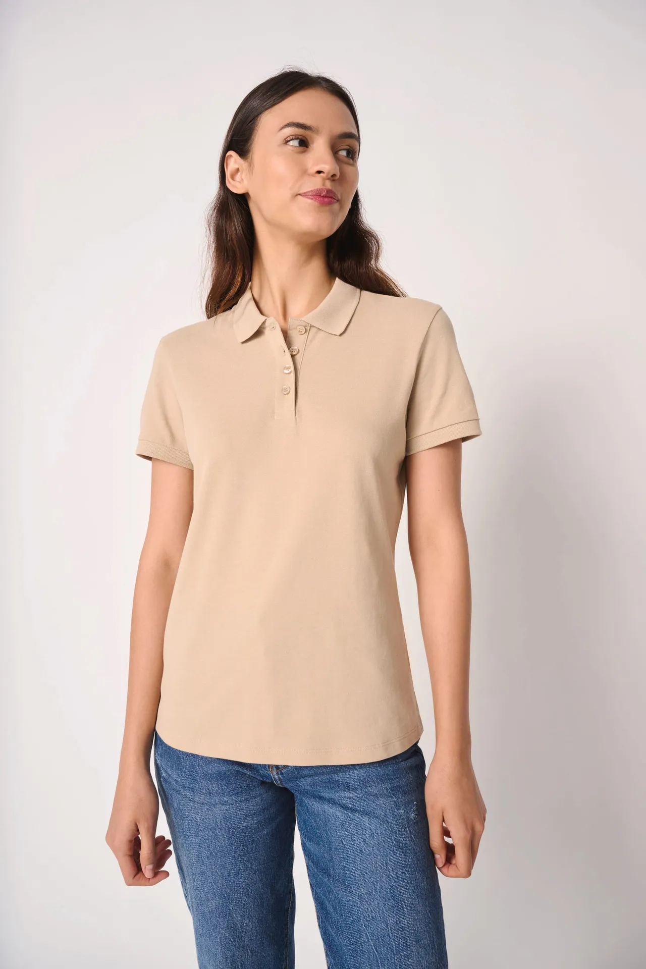 Damen Piqué-Poloshirt