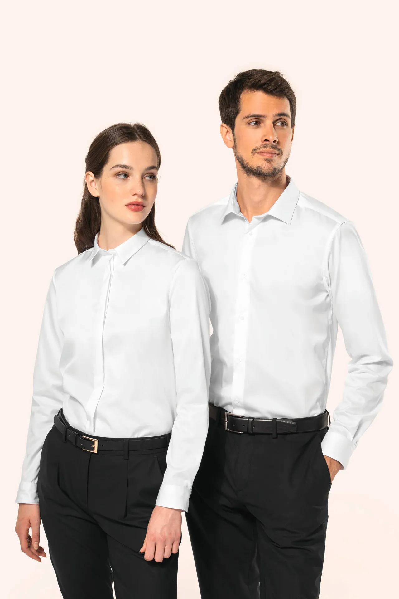 Twill-Damenhemd mit langen Ärmeln