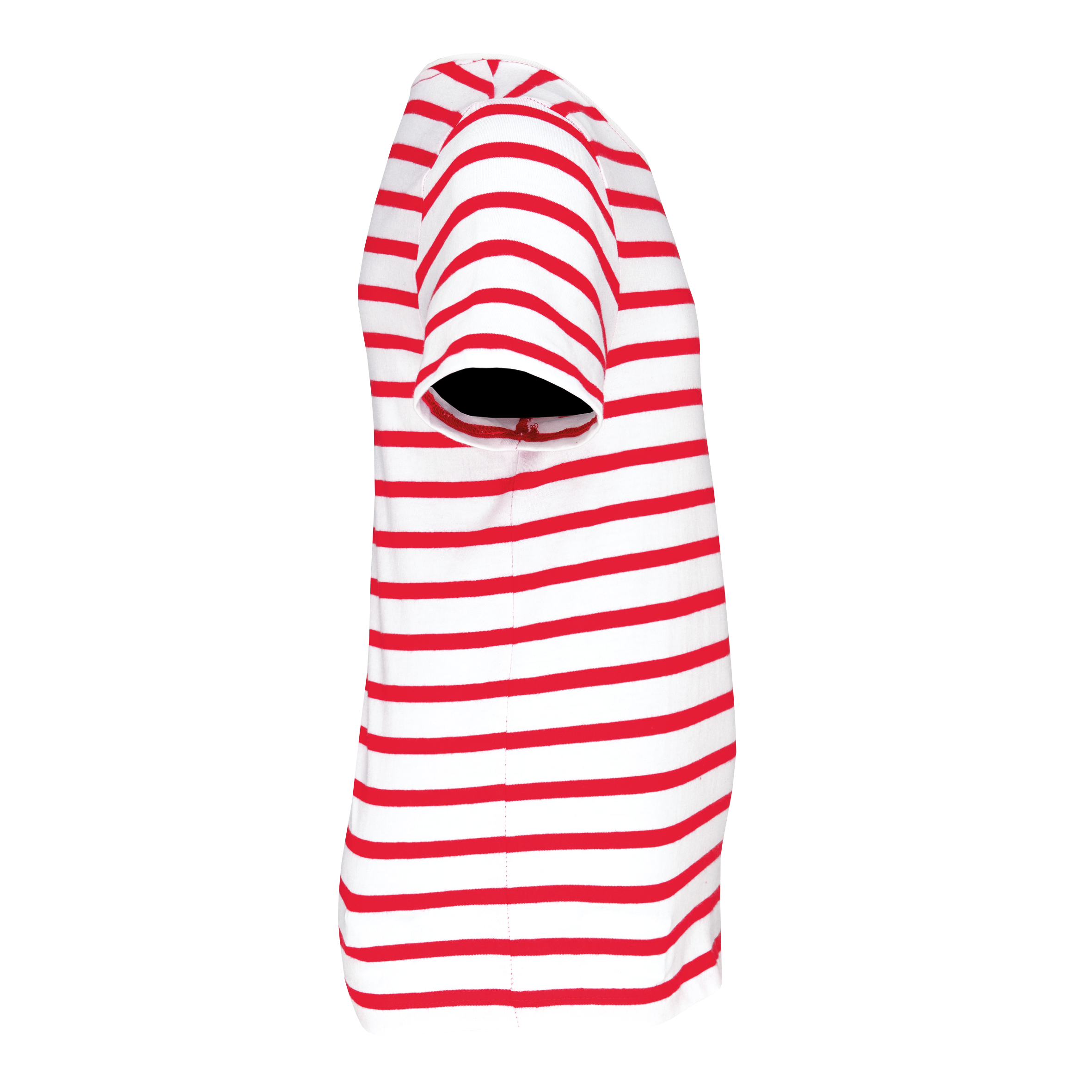 Gestreiftes Kurzarm-T-Shirt mit Tasche für Kinder im Marine-Stil