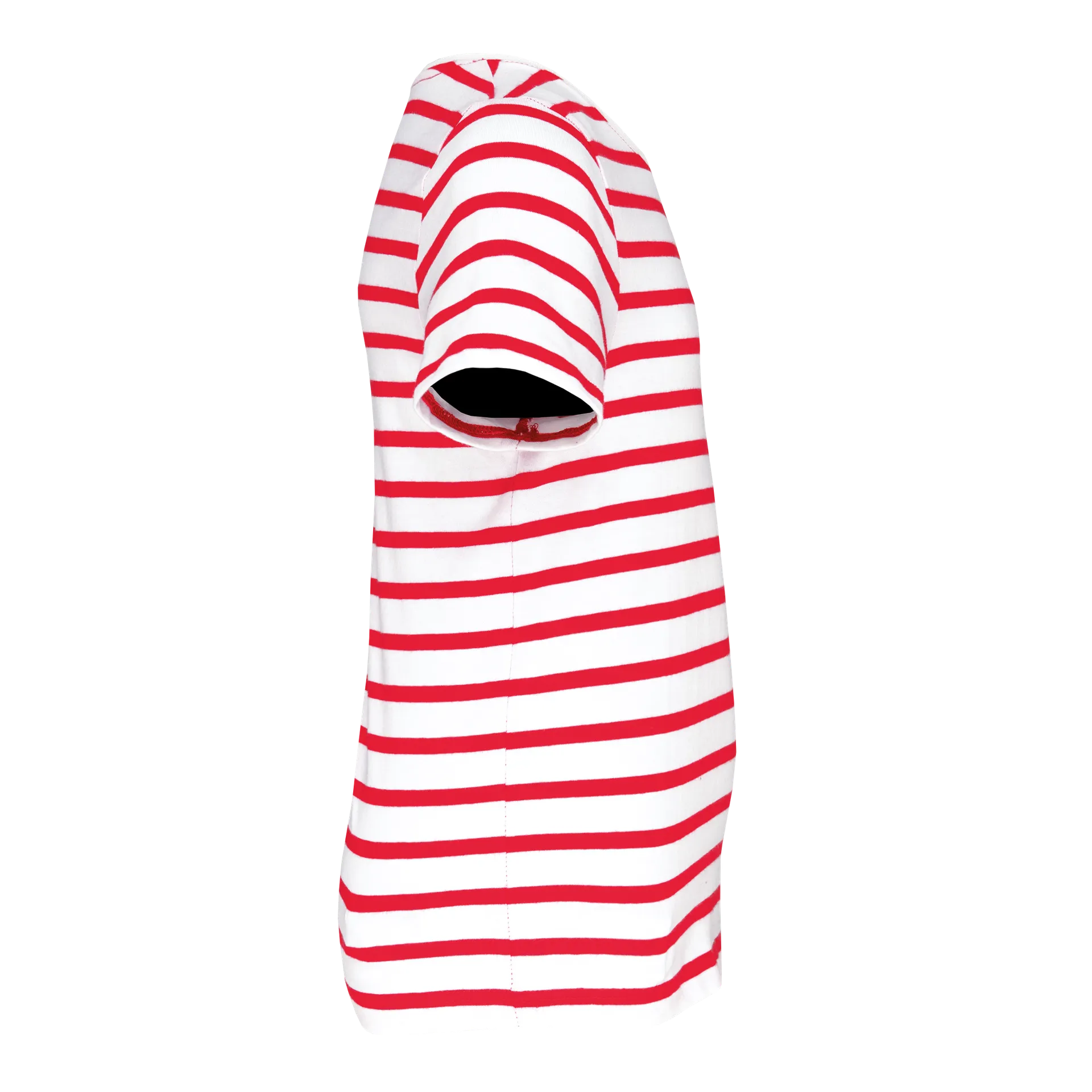 Gestreiftes Kurzarm-T-Shirt mit Tasche für Kinder im Marine-Stil