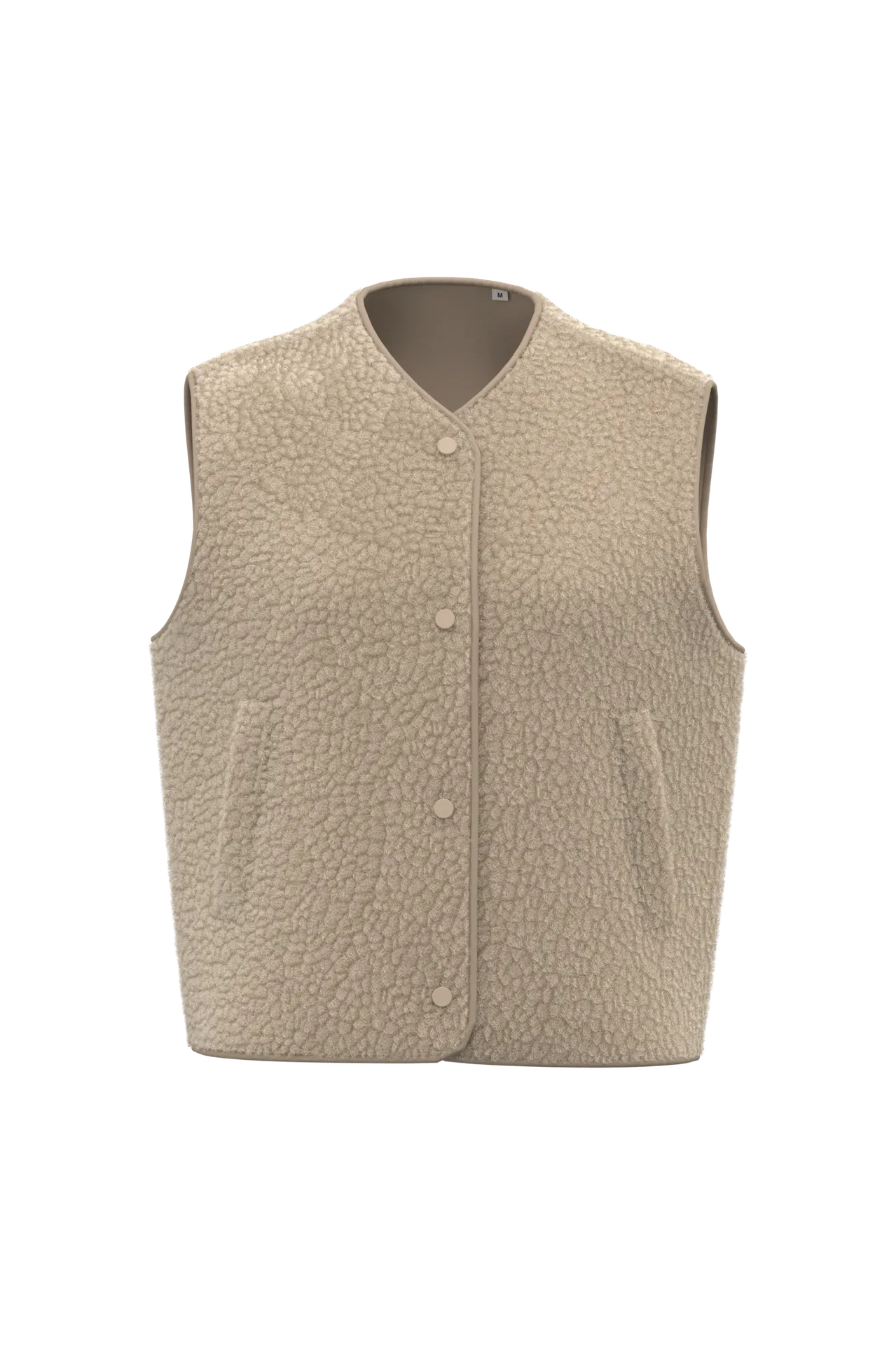 Ärmellose Sherpa-Jacke für Damen