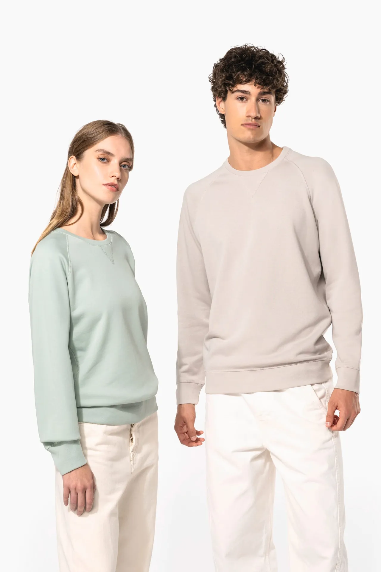 Damen Sweatshirt BIO-BAUMWOLLE Rundhalsausschnitt Raglanärmel