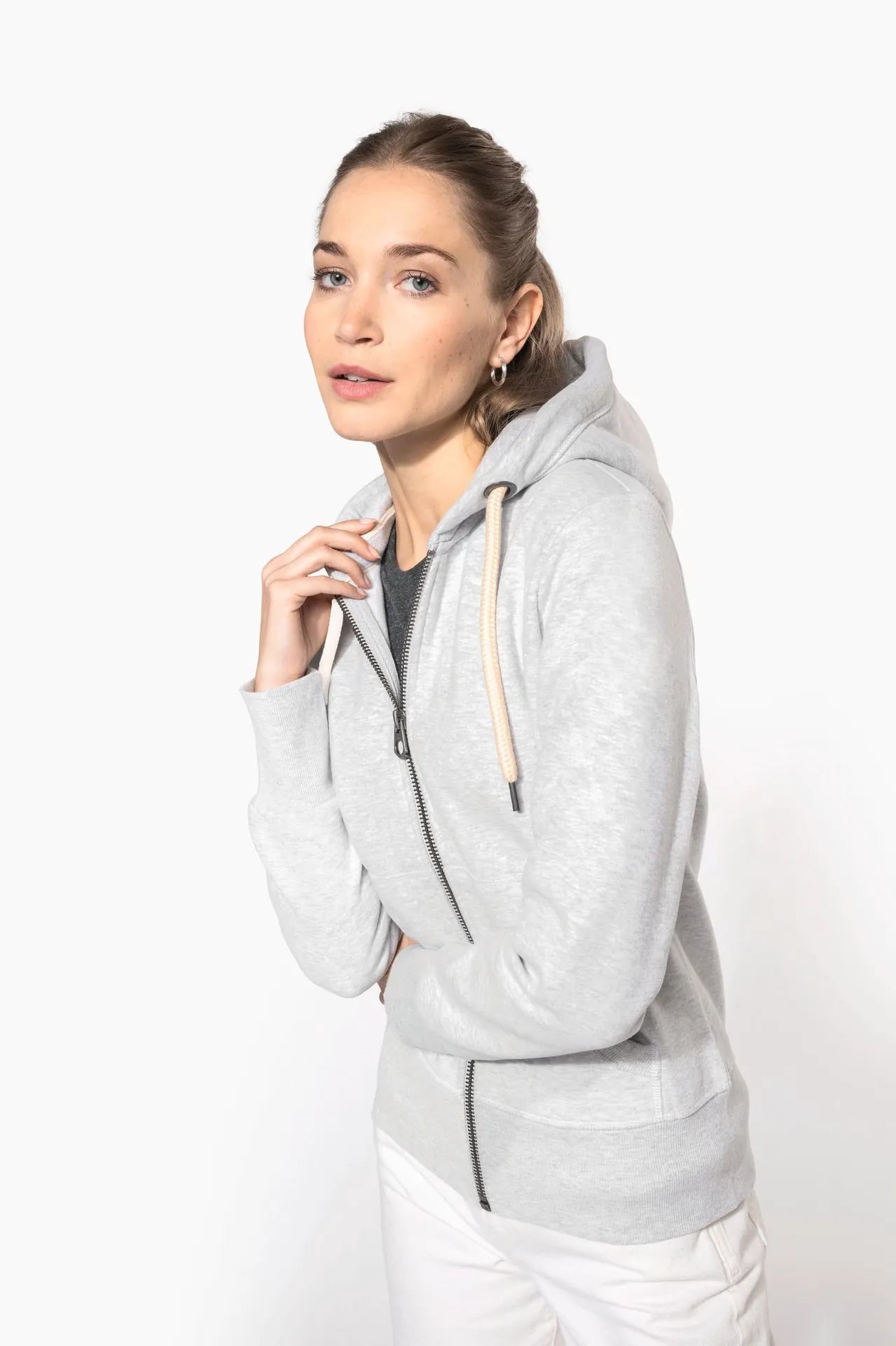 Damen Kapuzensweatshirt mit Reißverschluss