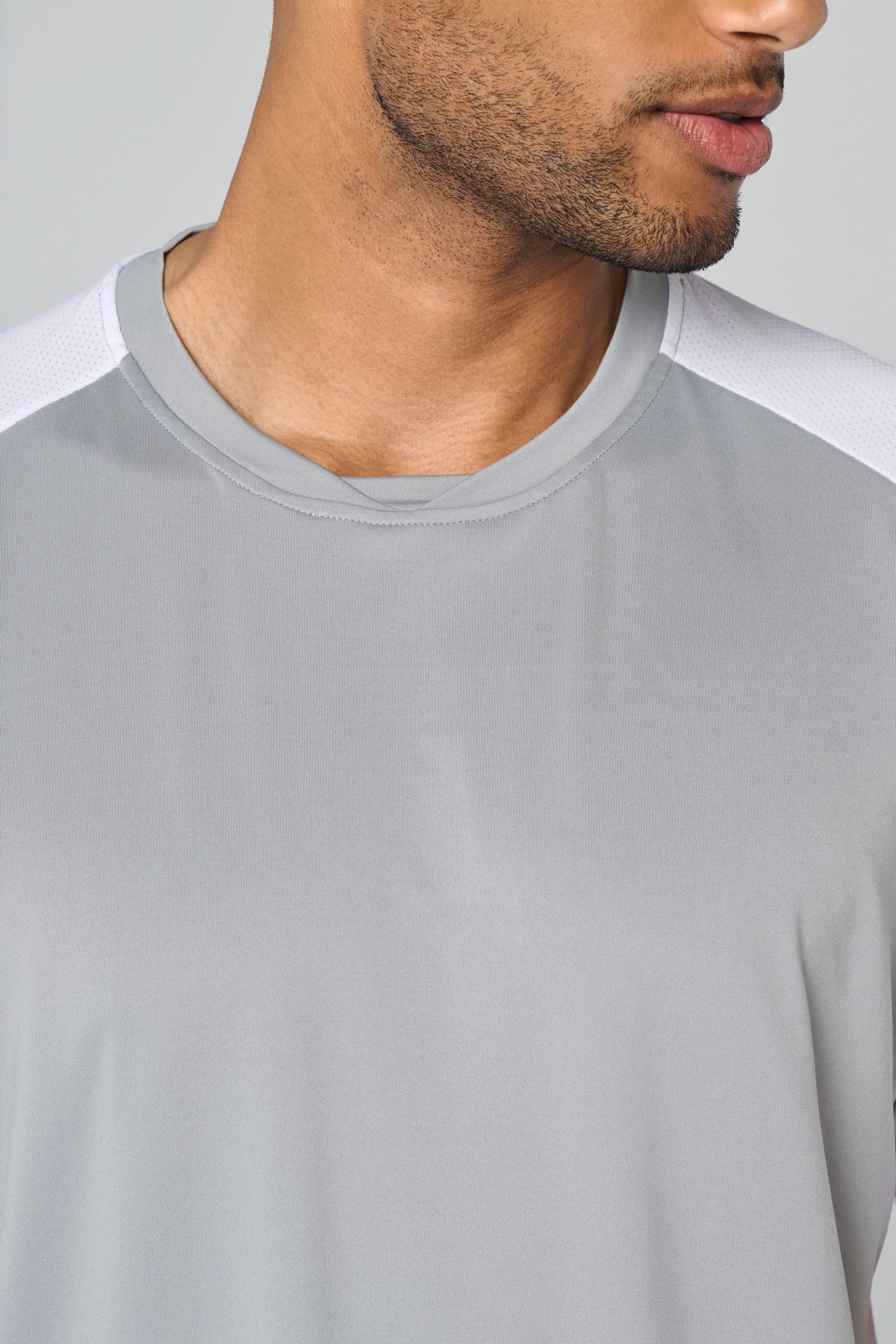 Zweifarbiges Padel Herren-T-Shirt mit Raglanärmeln