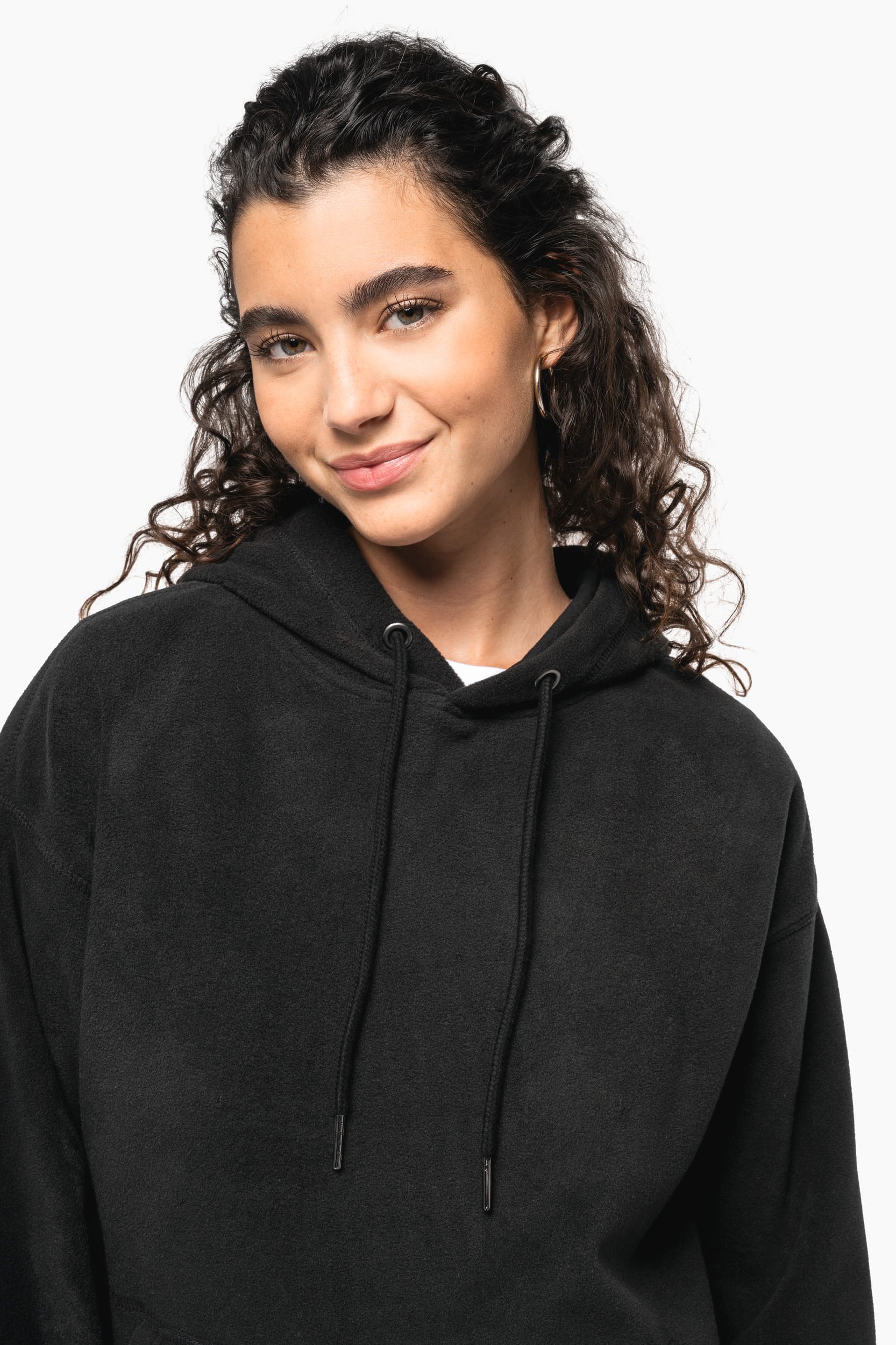Oversize-Unisex-Kapuzensweatshirt aus recyceltem Fleece