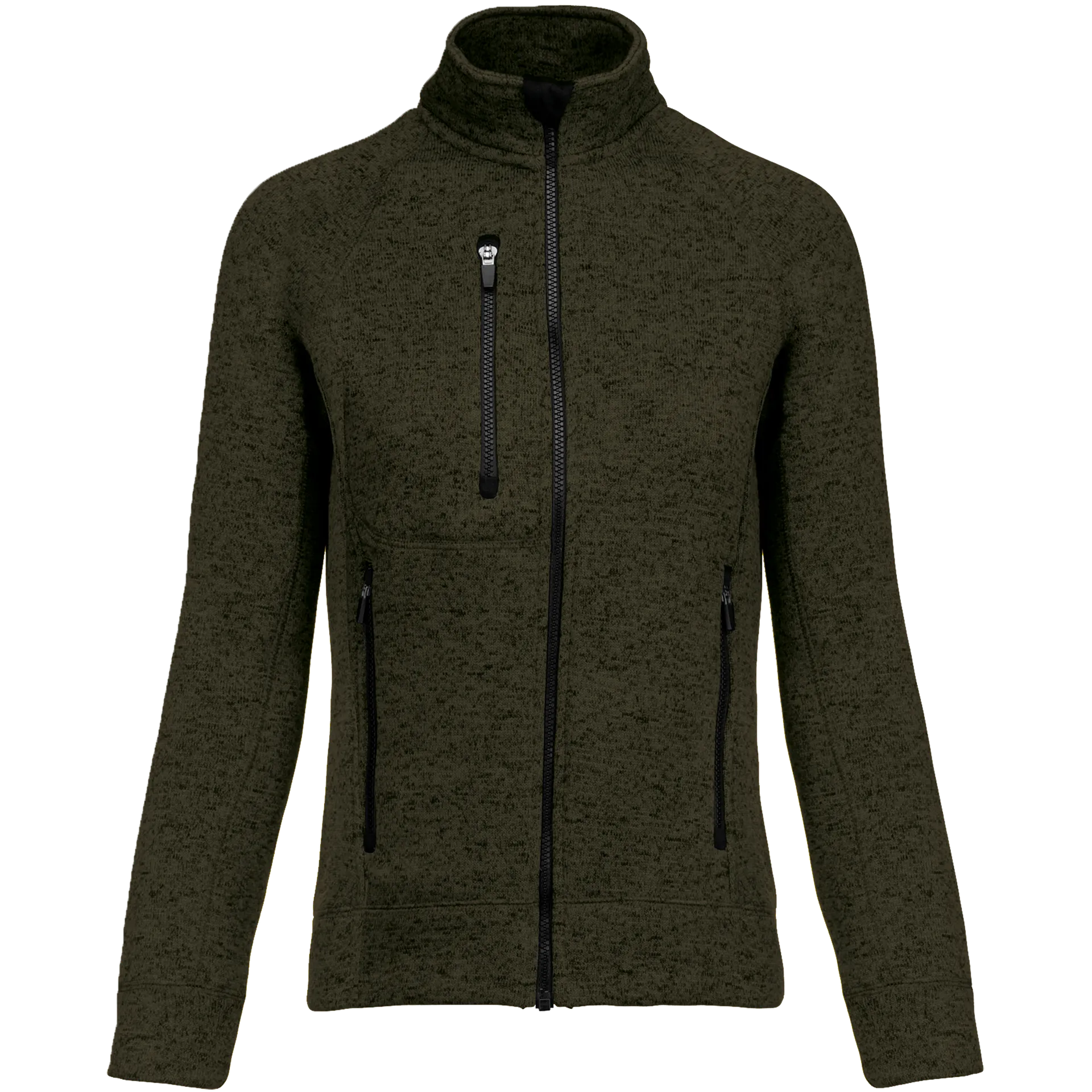 Damen-Weste mit Reißverschluss, aus Chiné