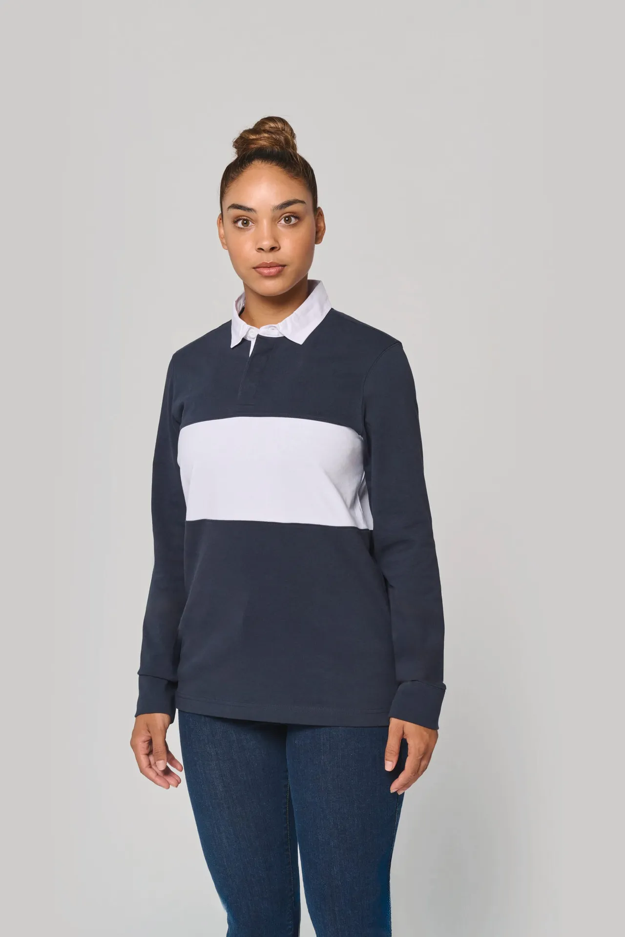 Rugby-Polohemd mit langen Ärmeln