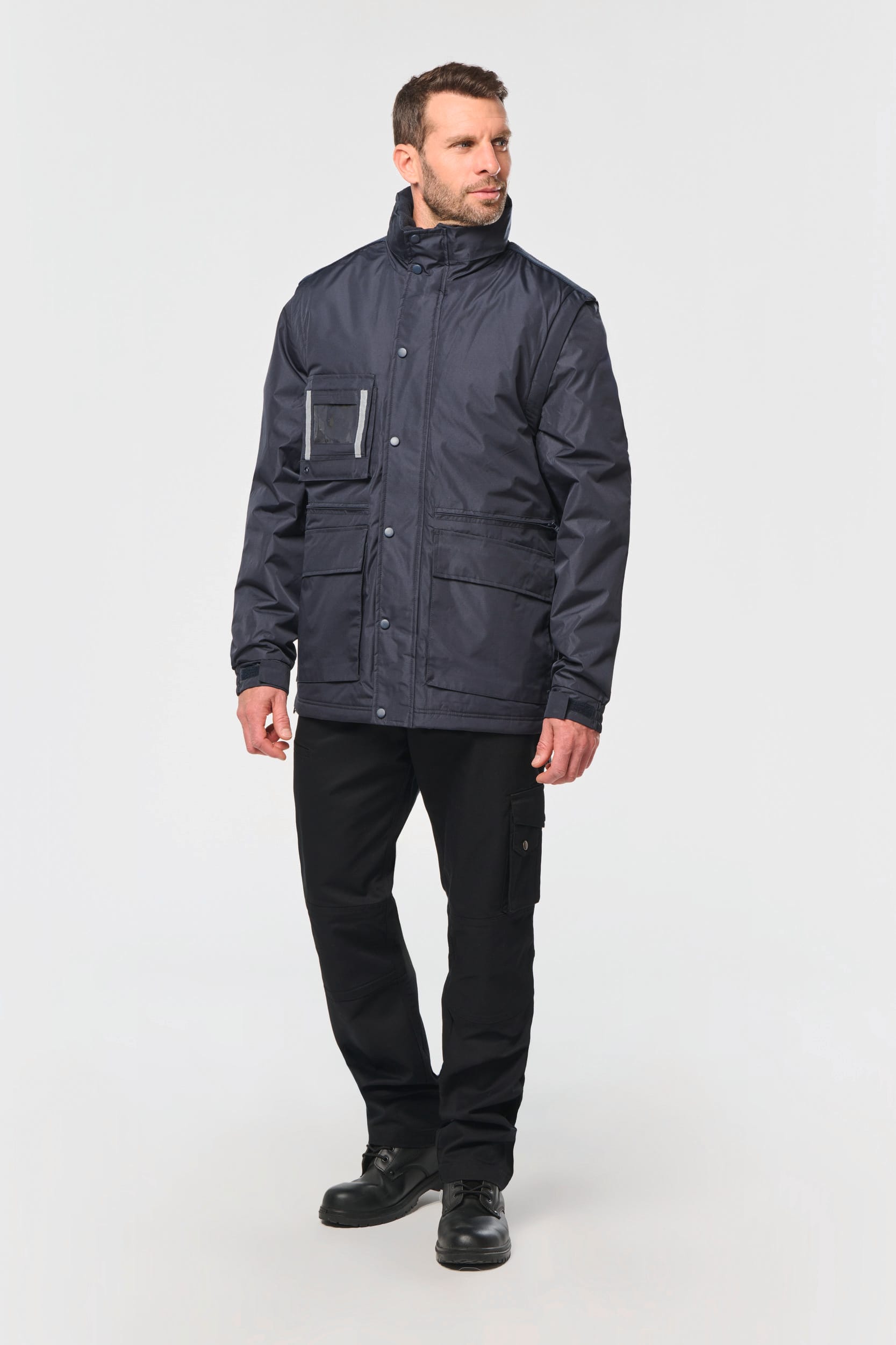 Workwear Parka mit abtrennbaren Ärmeln