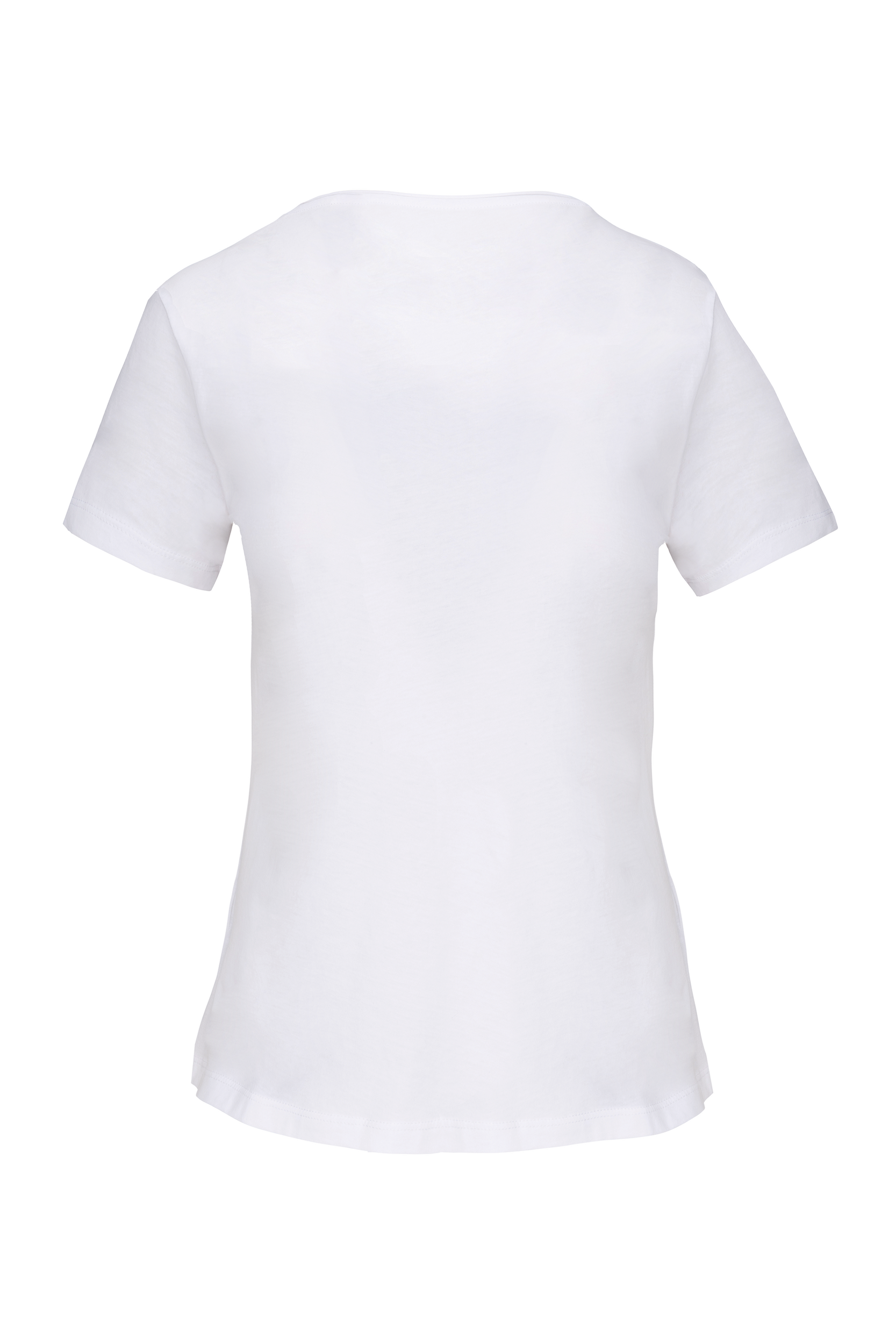 Bio-T-Shirt für Damen mit kurzen Ärmeln und ungesäumtem Halsausschnitt
