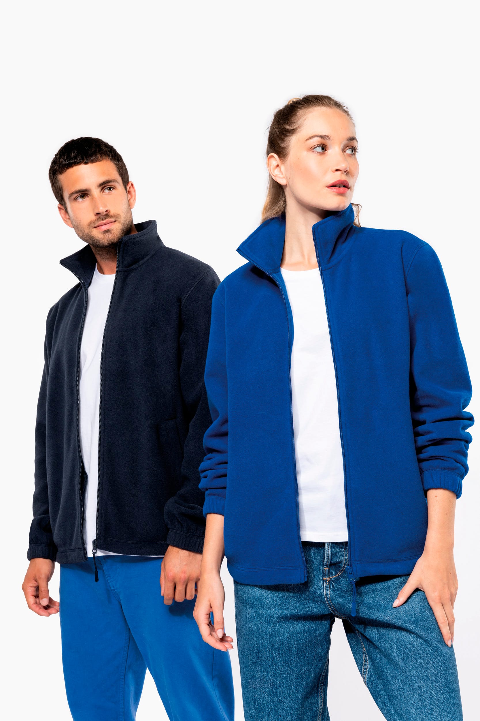 Verstellbare Fleecejacke mit elastischen Ärmelbündchen