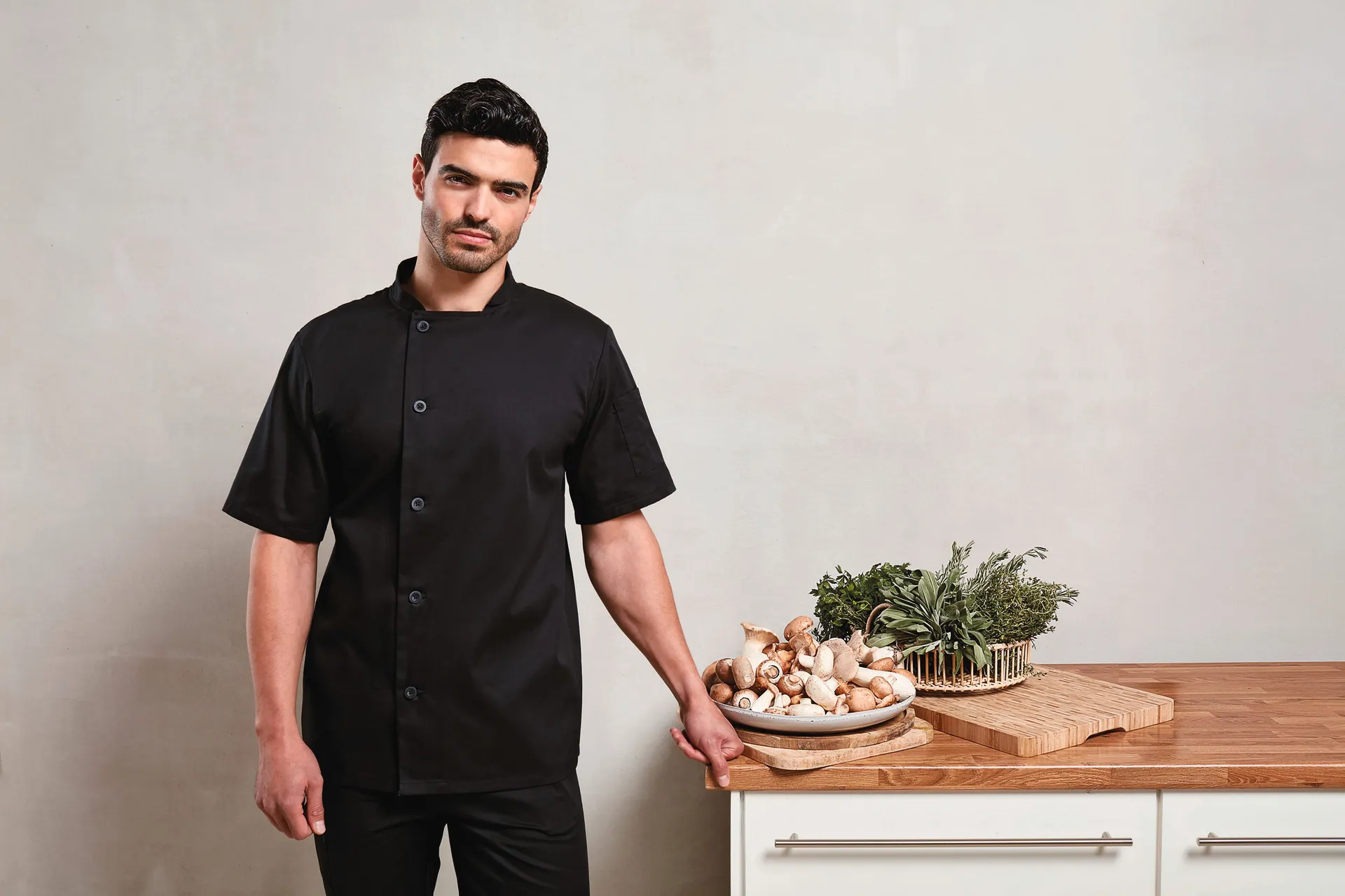 Kurzärmelige Kochjacke „Essential“