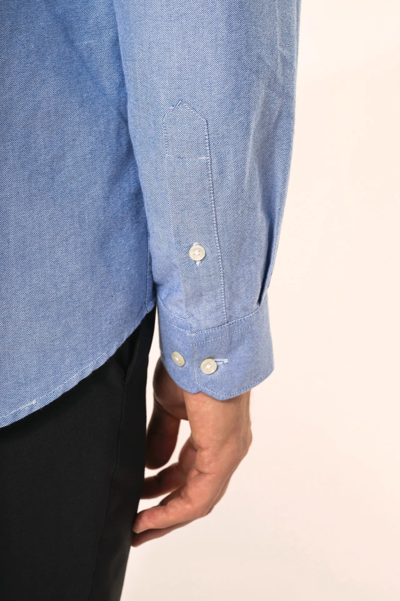 Oxford-Herrenhemd mit langen Ärmeln