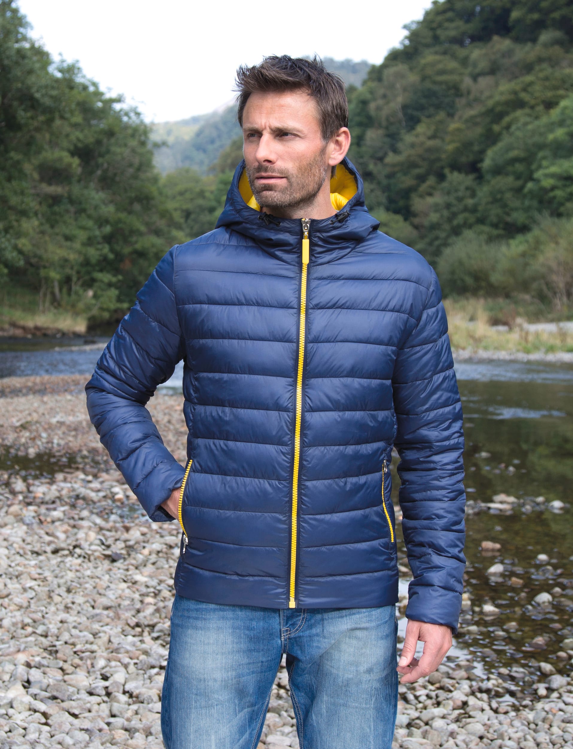 Mens Snow Bird Hooded Jacket