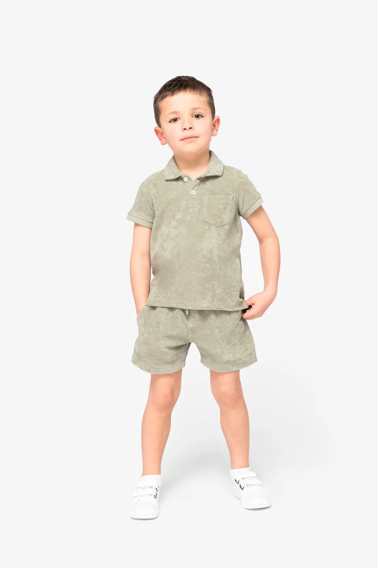 Umweltfreundliches Polohemd aus Frottee für Kinder