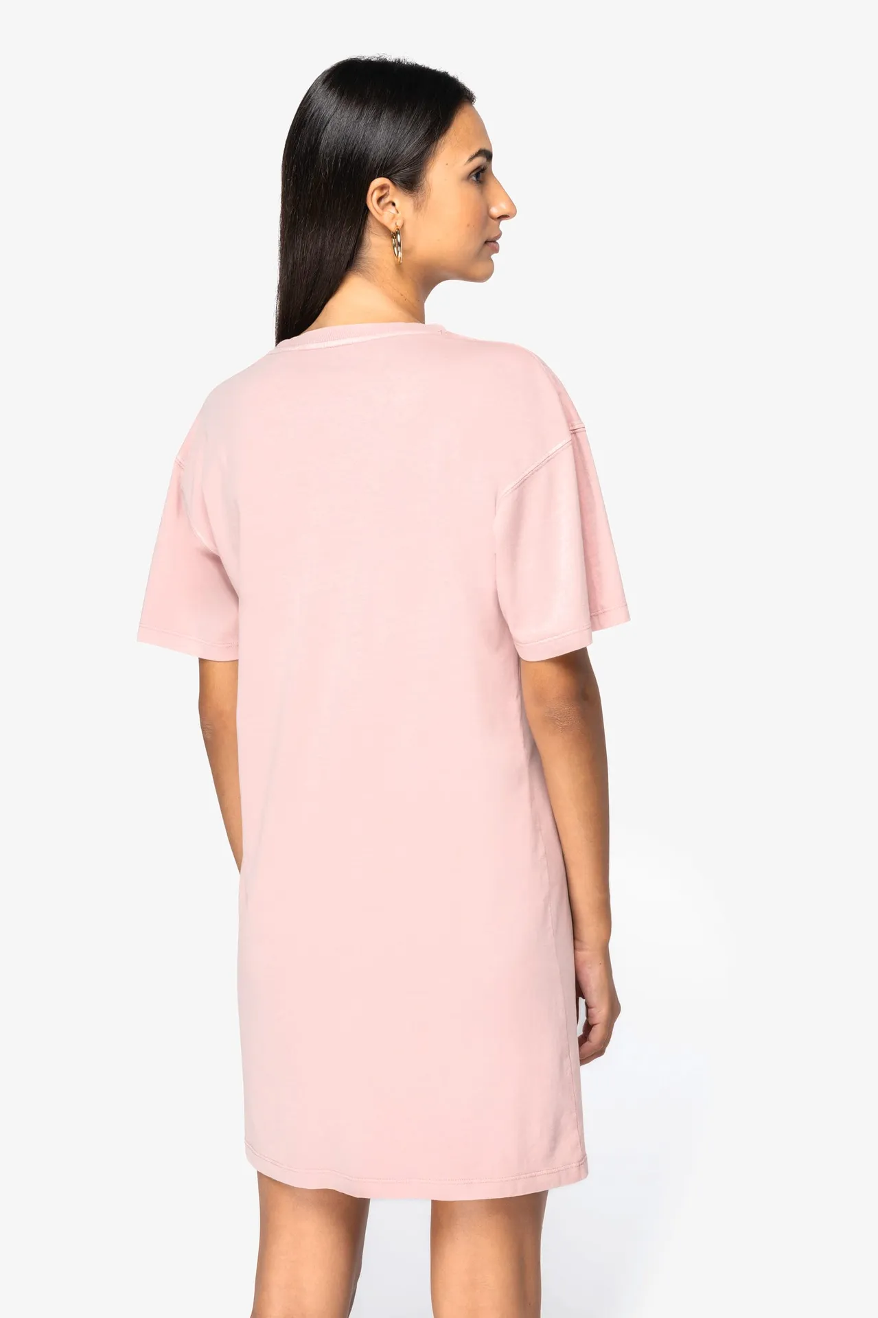 Umweltfreundliches ausgewaschenes Damen-T-Shirt-Kleid