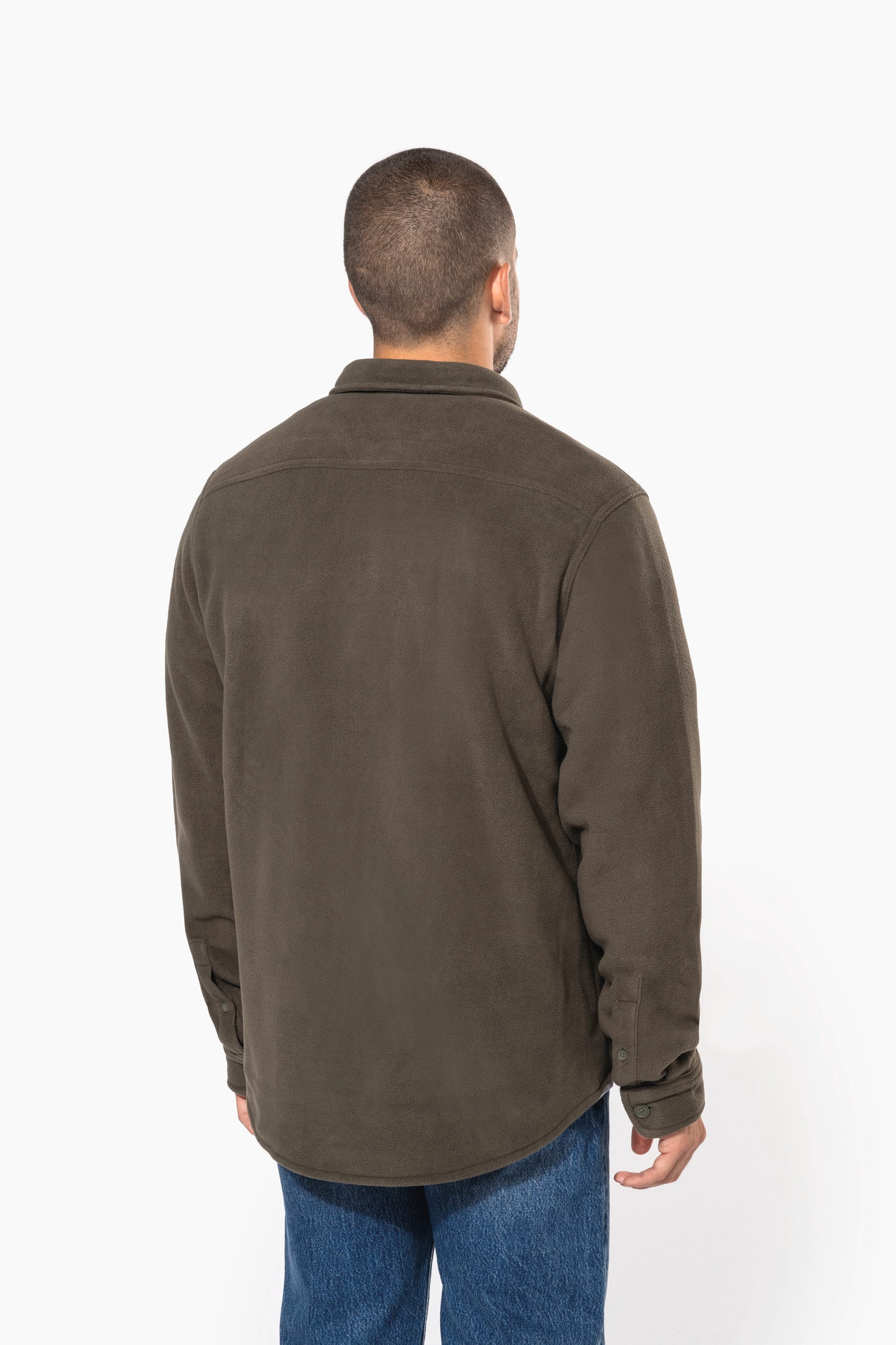 Fleece-Hemdjacke mit Sherpa-Futter