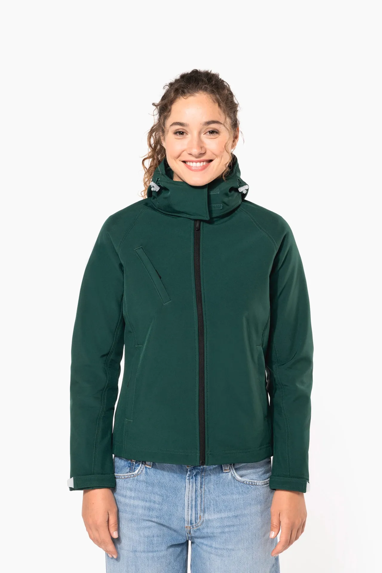 Damen Softshell-Jacke mit Abnehmbare Kapuze