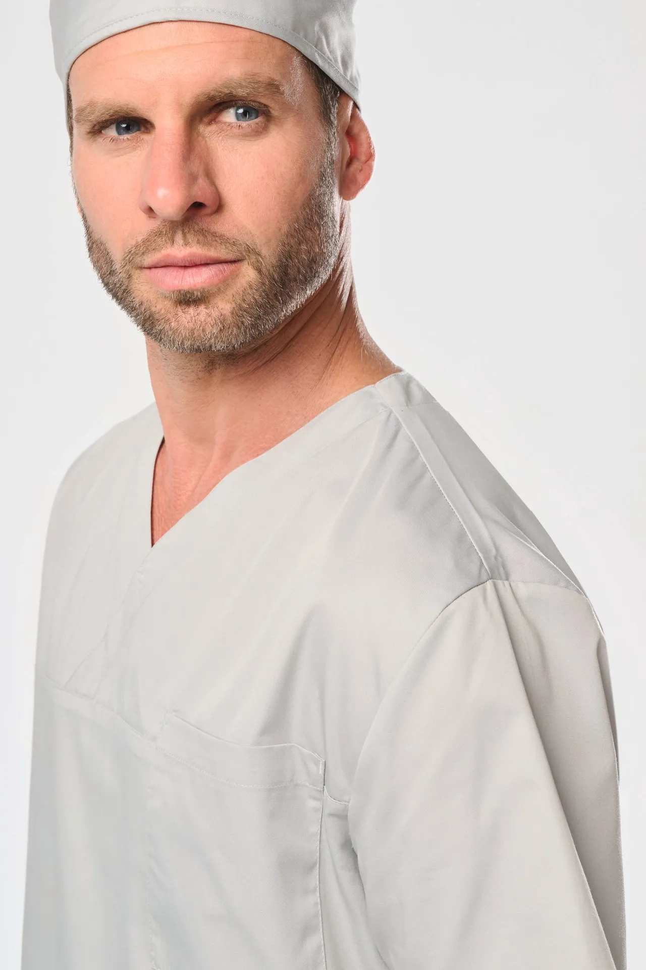 Kurzärmlige Unisex-Tunika aus Baumwollpolyester