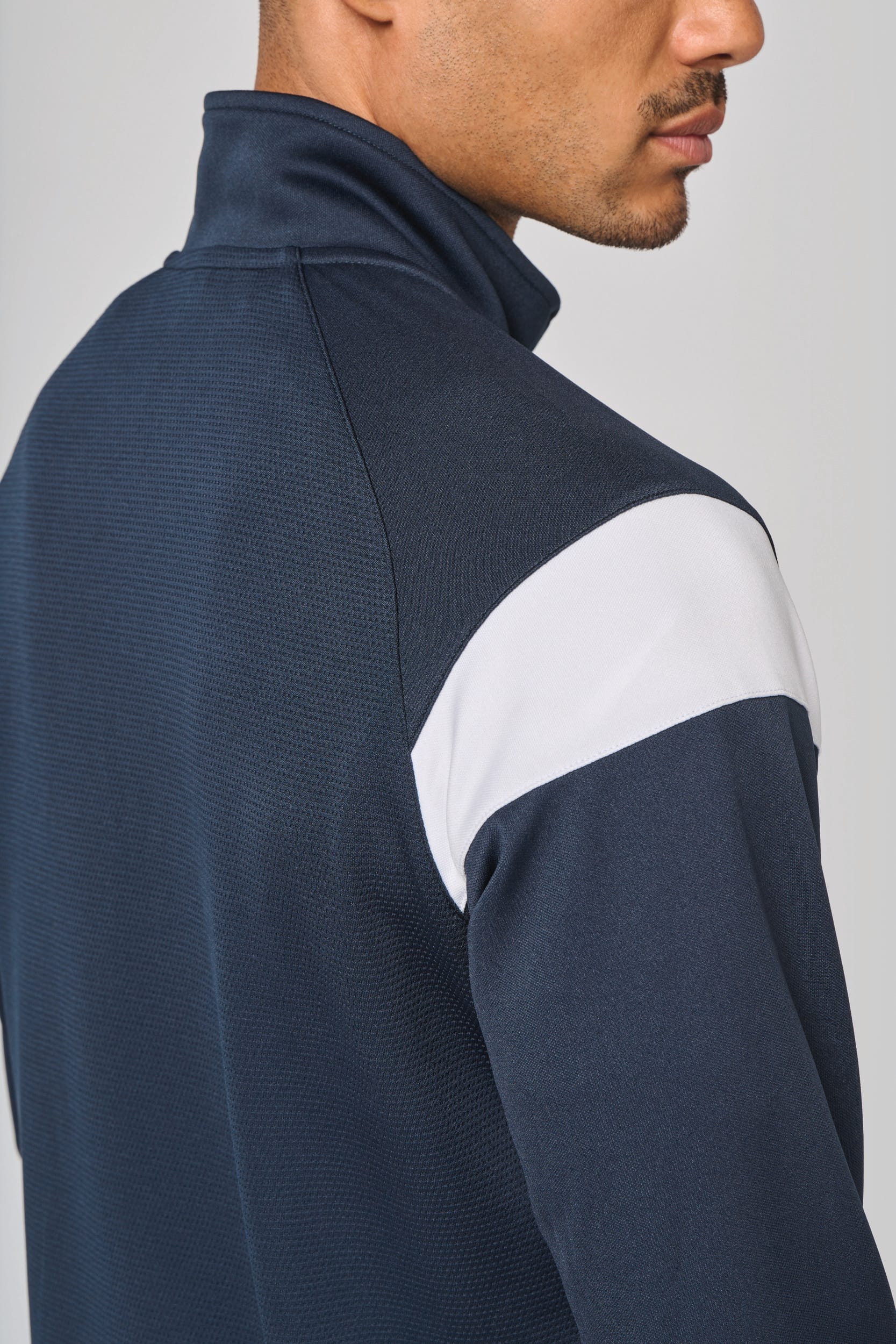 Unisex Trainings-Sweatshirt mit 1/4 Reißverschluss