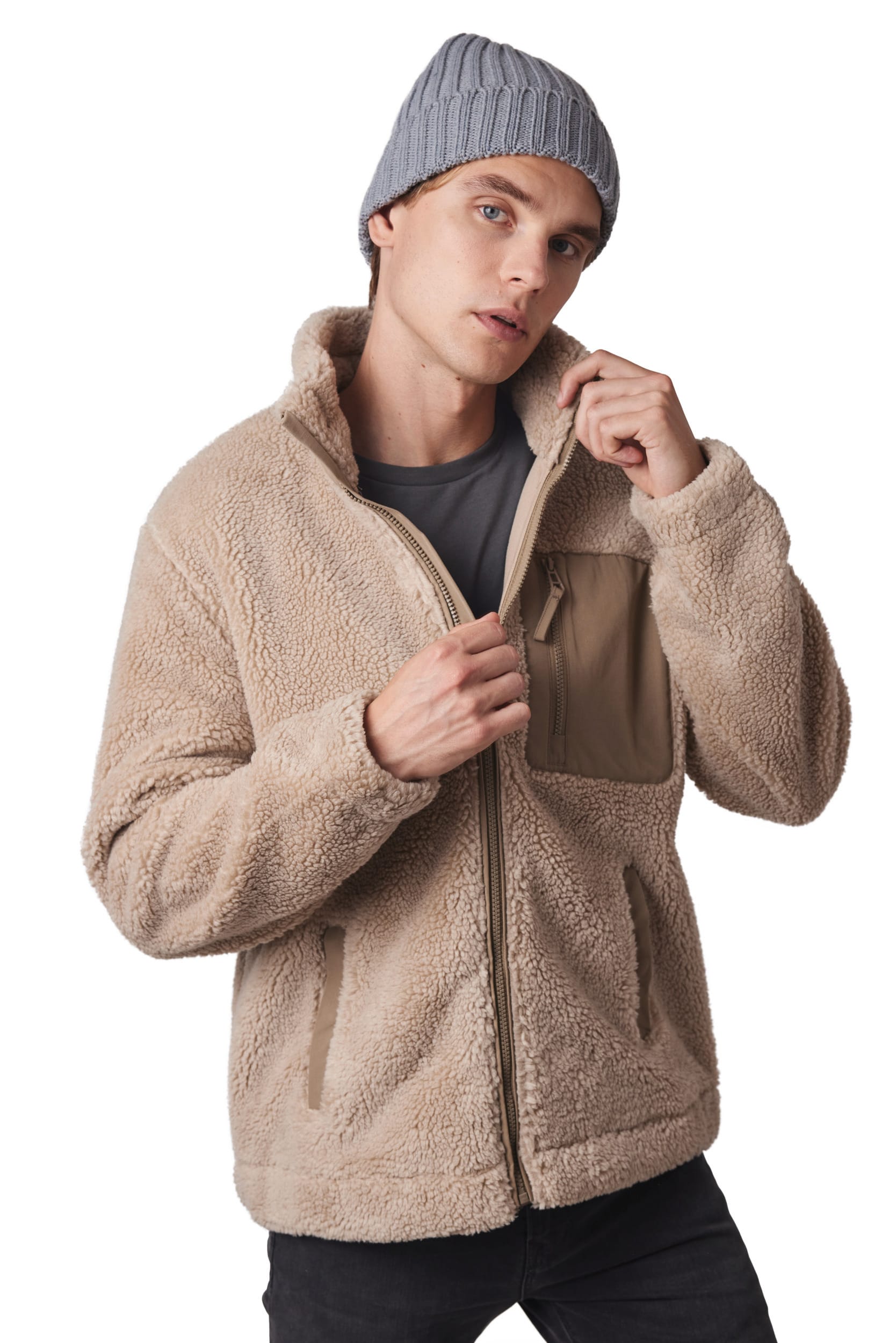 Mütze mit Doppelripp und Umschlag