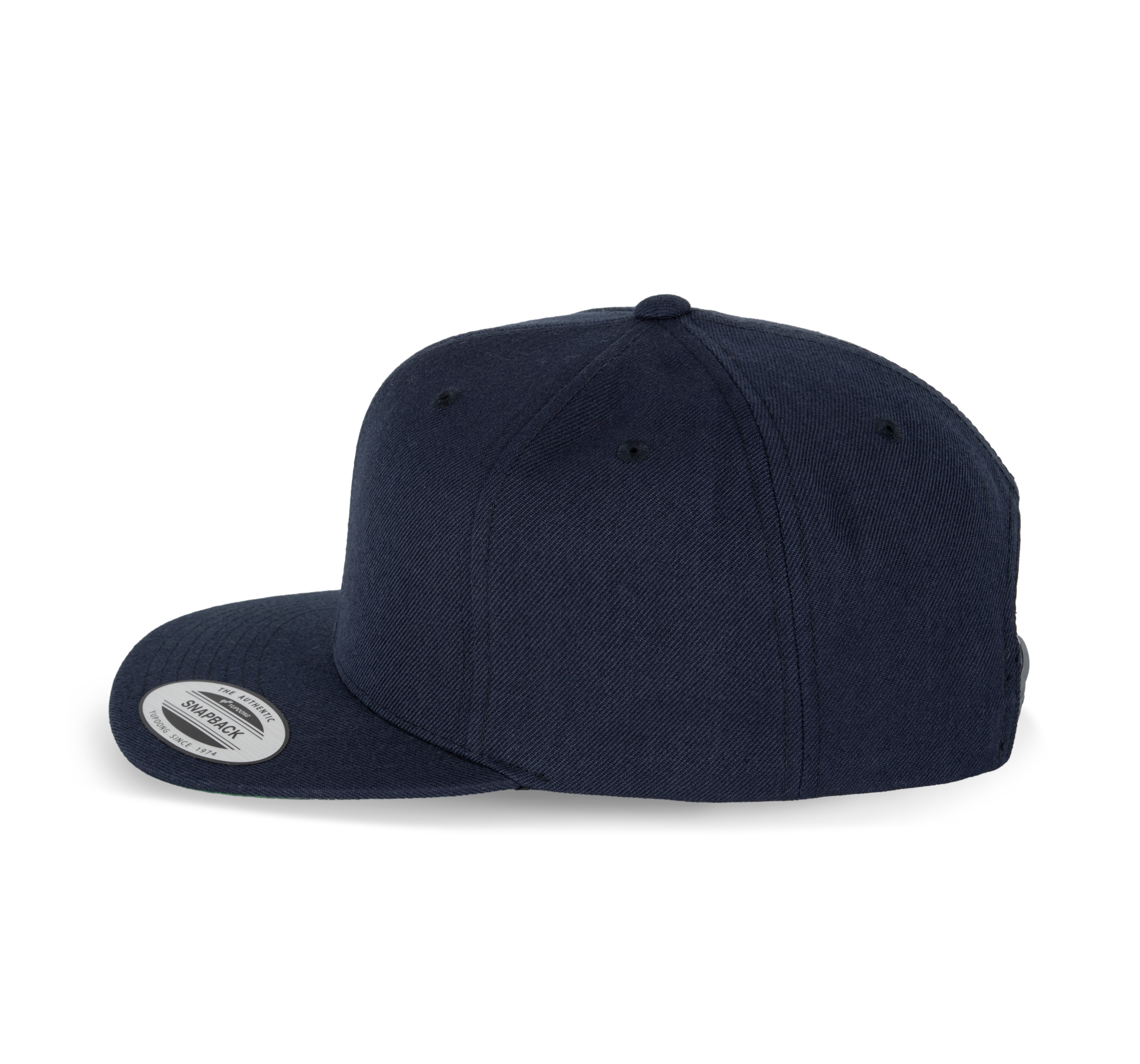 6-Panel-Kappe, flacher Schirm