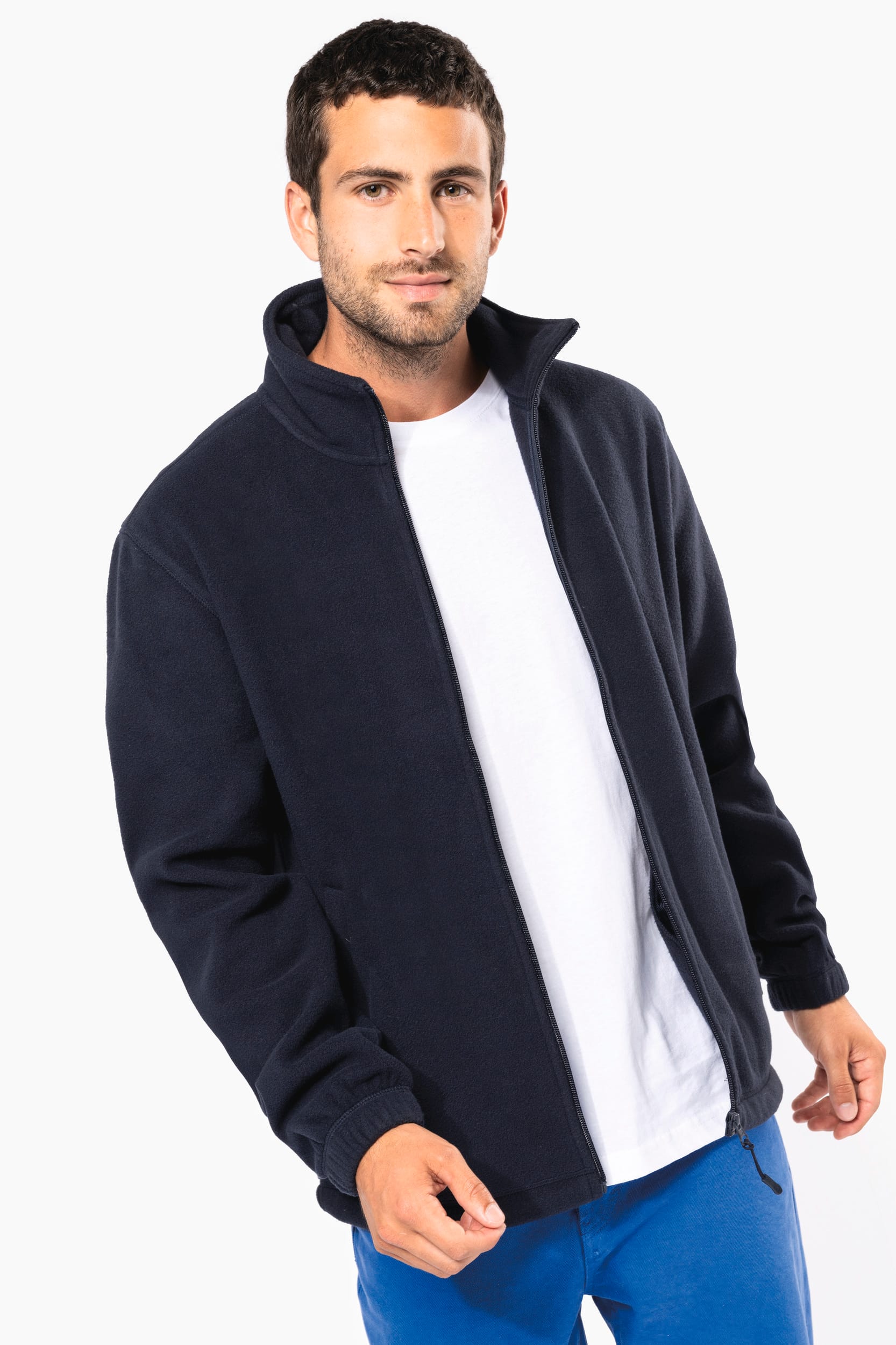 Verstellbare Fleecejacke mit elastischen Ärmelbündchen