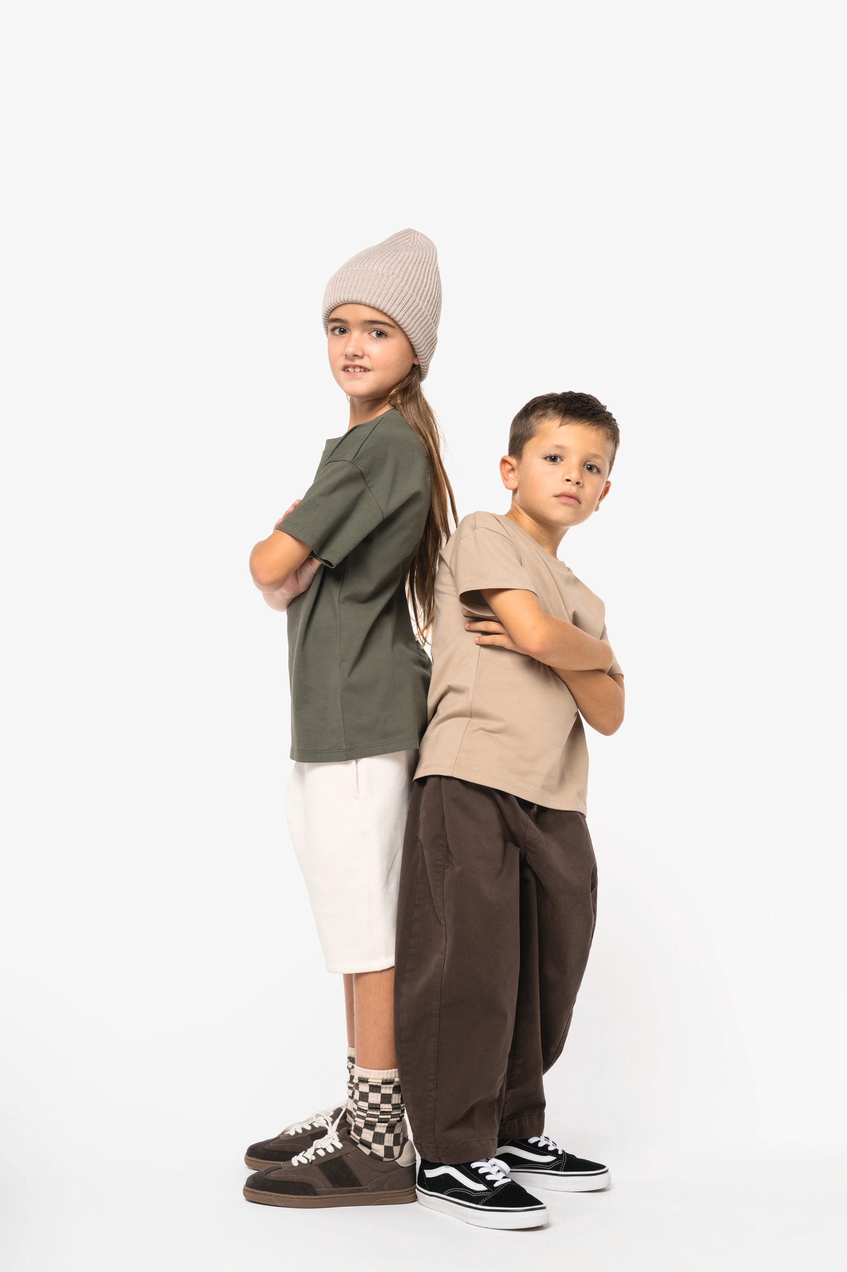 Umweltfreundliches T-Shirt mit hängenden Schultern für Kinder