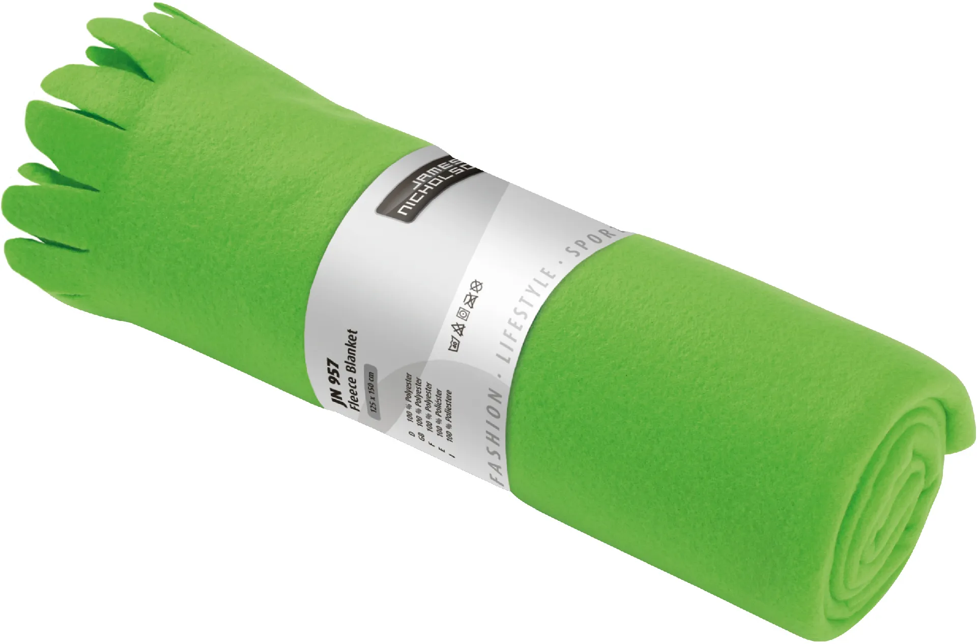 JN957 Fleece-Decke mit Fransen